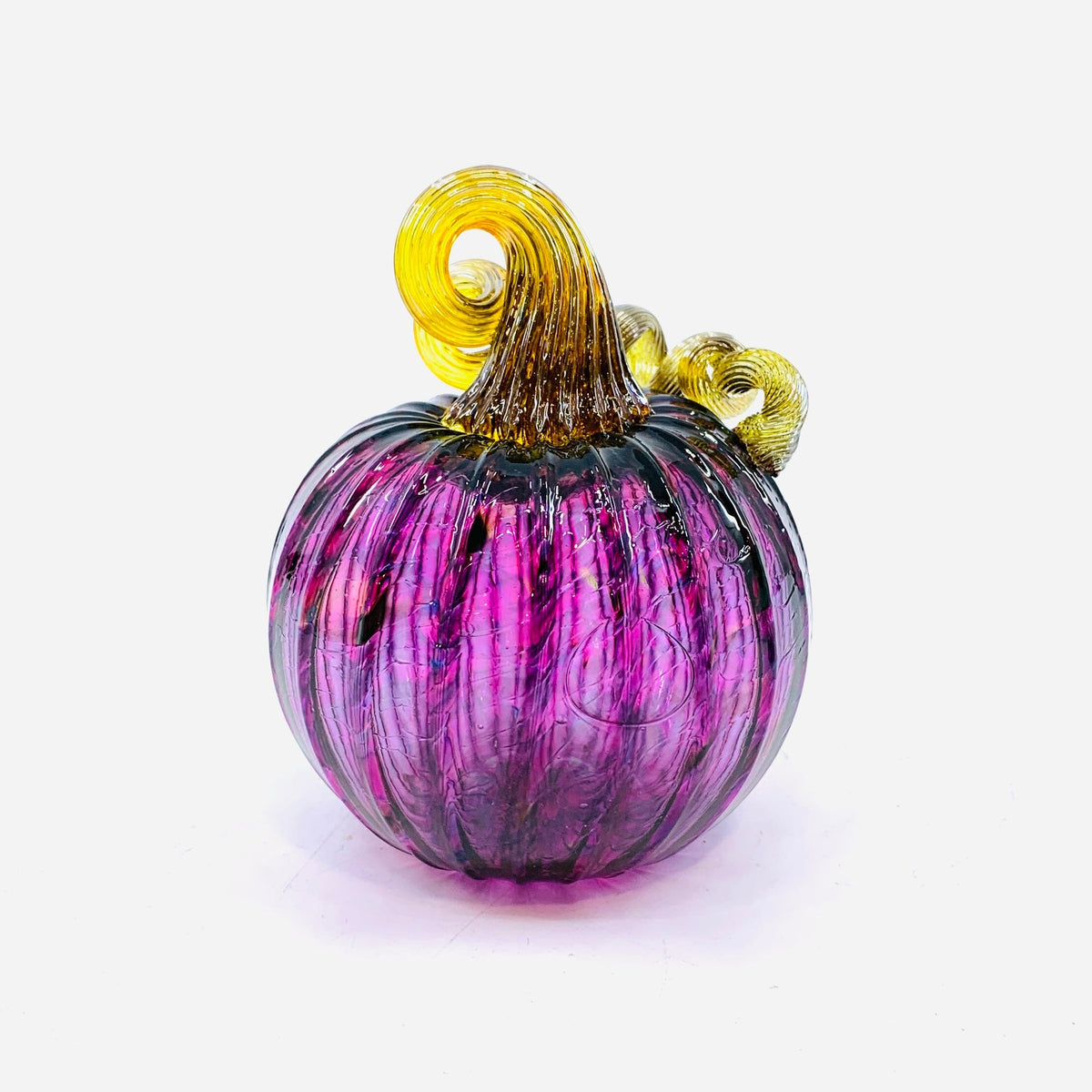 June Birthstone Pumpkin, Alexandrite Pumpkin Luke Adams Glass Blowing Studio 