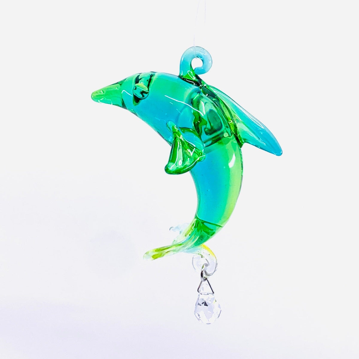 Dazzle Glass Dolphin, Teal 13 Alex 