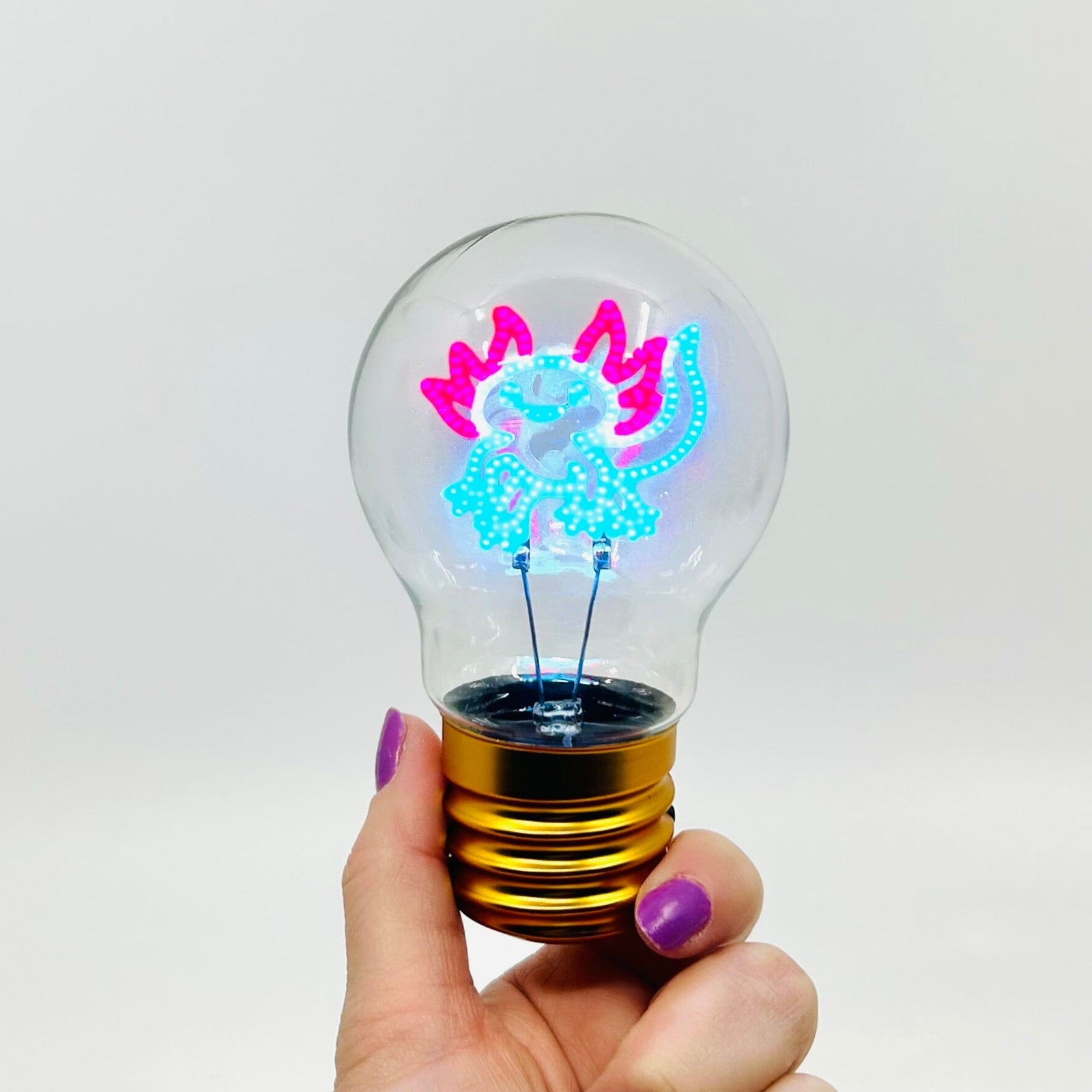 Neon Axolotl Lightbulb 29TONIGHT 