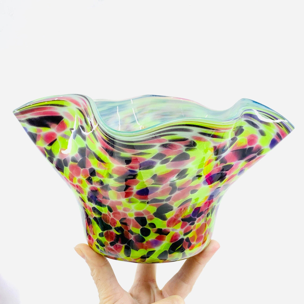 Spring Confetti Floppy Vase Decor Luke Adams Glass Blowing Studio 