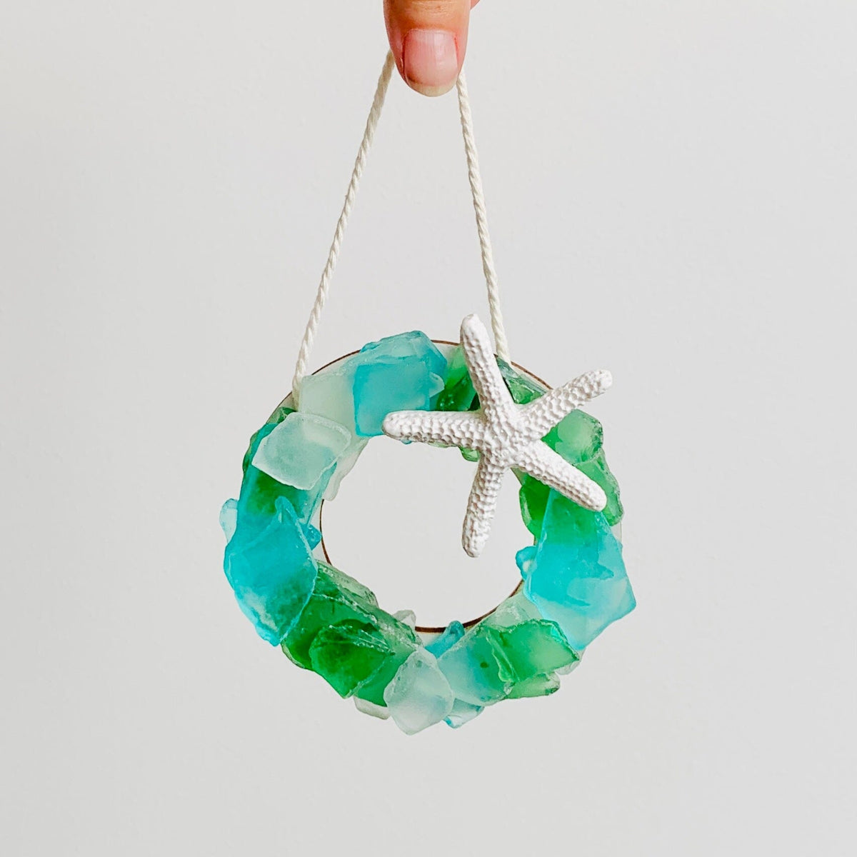 Sea Glass Wreath Ornament Chesapeake Bay 