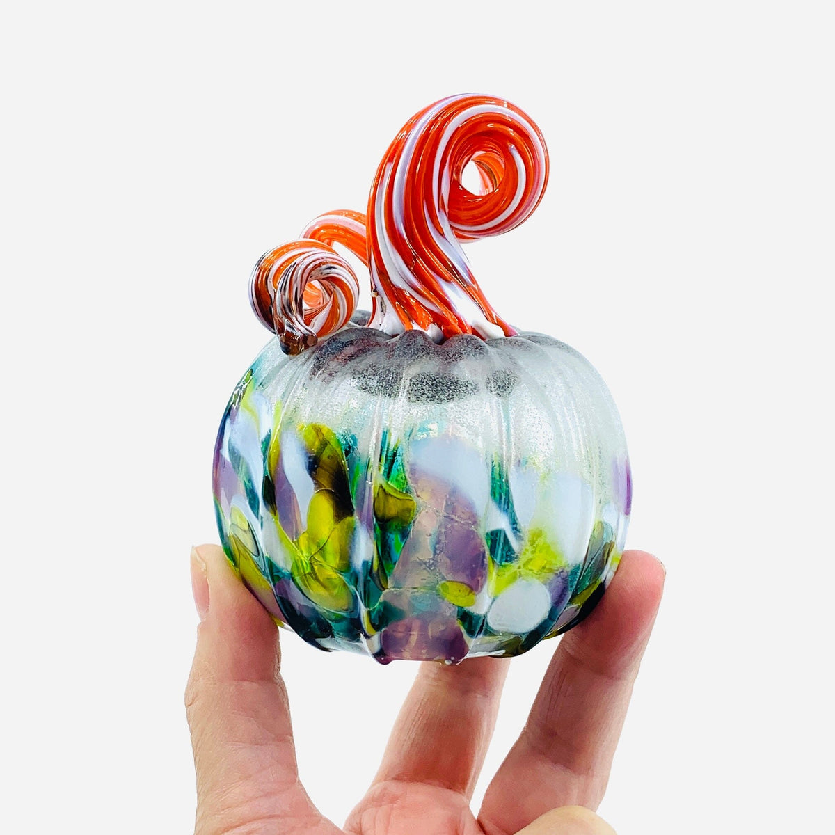 Daily Glow Pumpkin 3753 Mini Gabby Luke Adams Glass Blowing Studio 