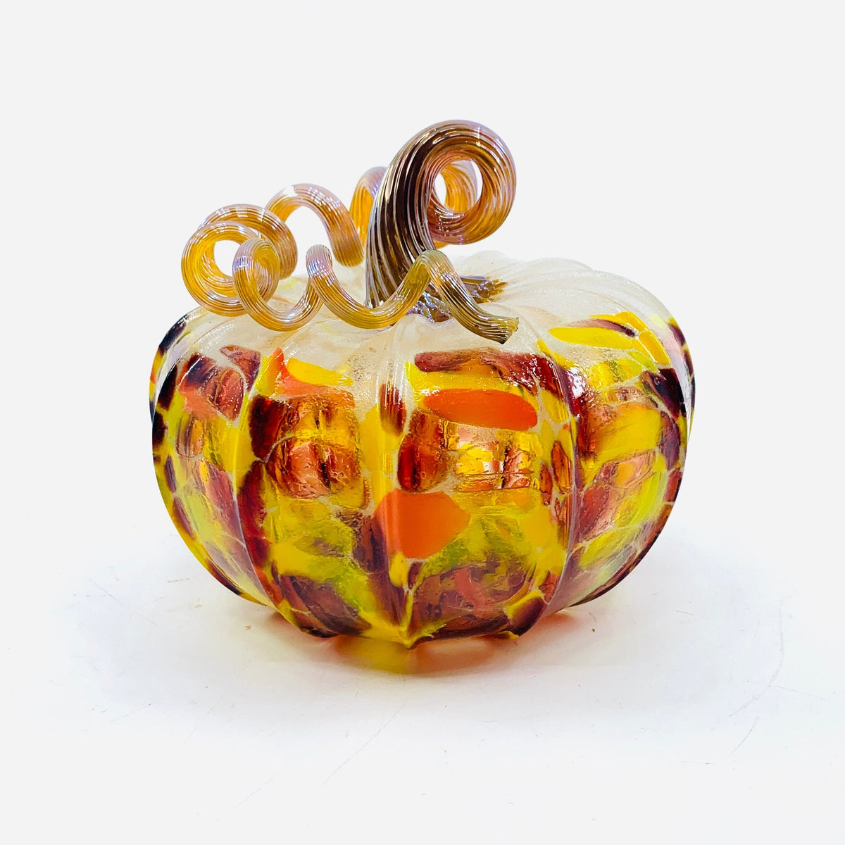 Daily Glow Pumpkin 3676 Squat Gabby Luke Adams Glass Blowing Studio 