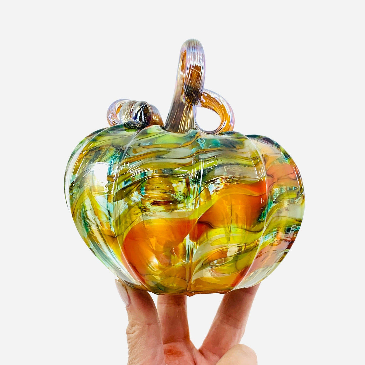 Daily Pumpkin 392 Fall Oops Squat Daily Pumpkin Luke Adams Glass Blowing Studio 