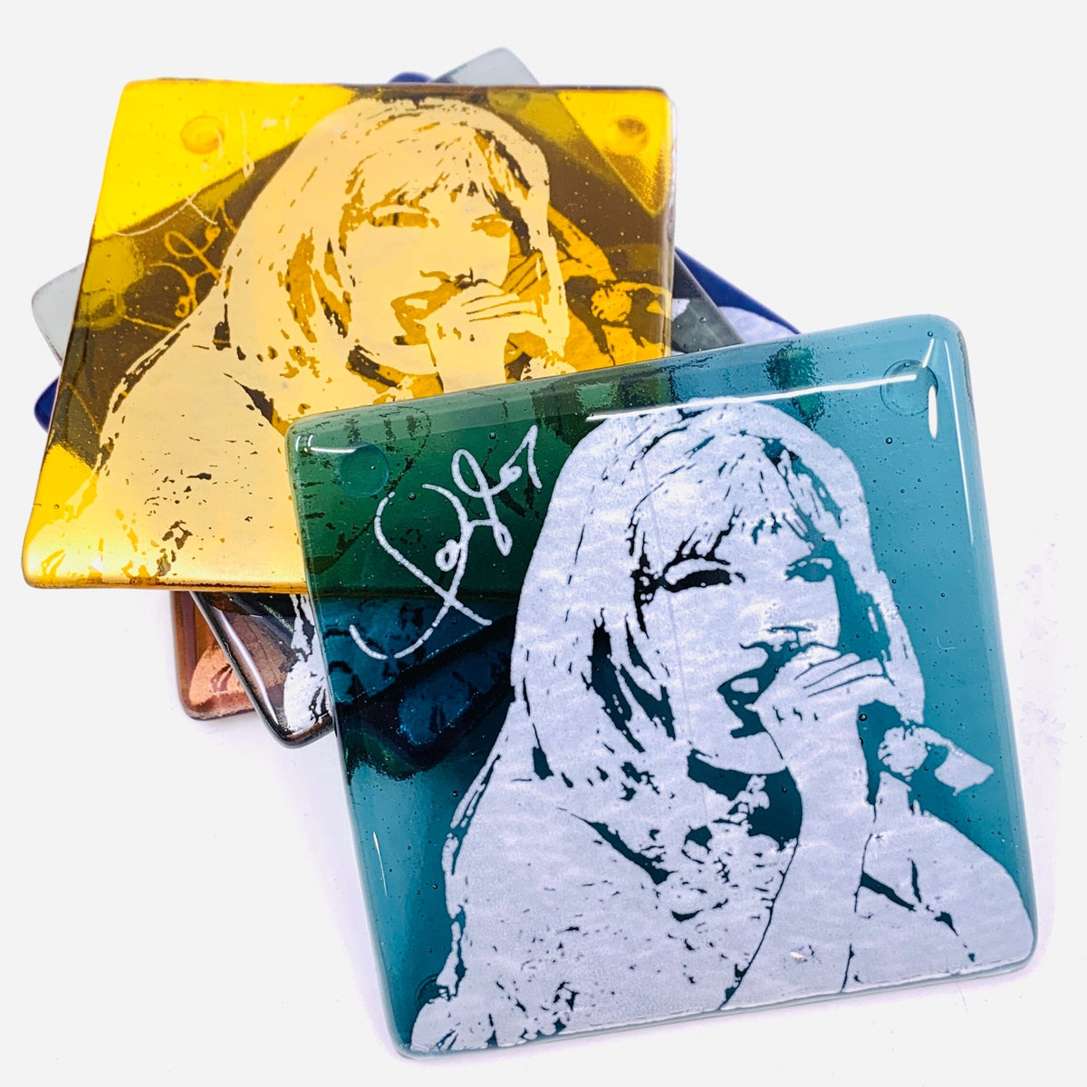Taylor Made Swift Glass Coasters KiKu Peacock 