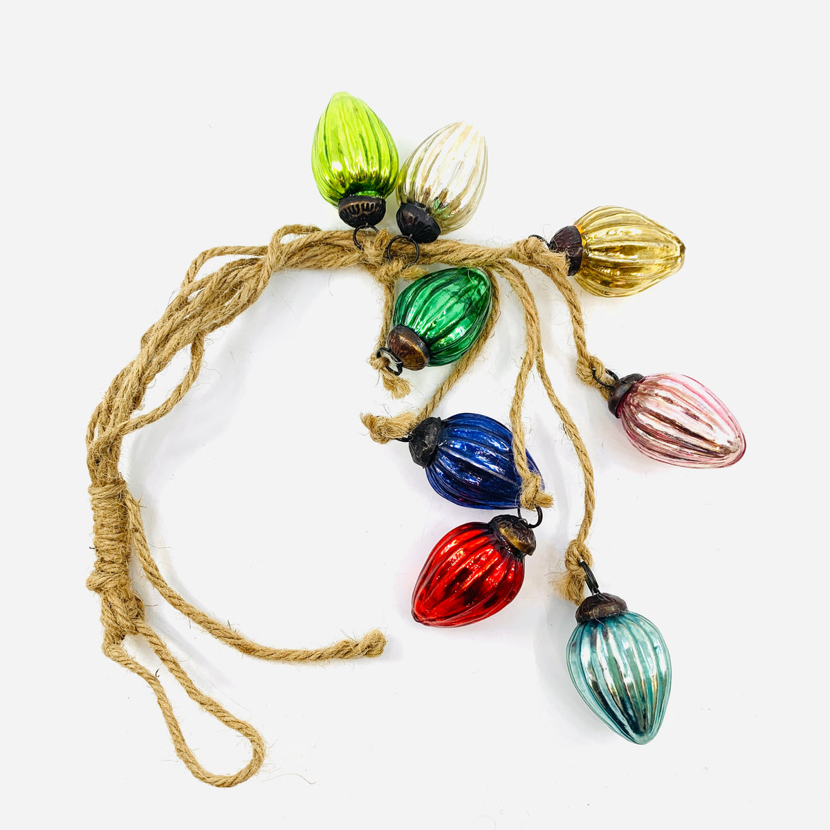 Mercury Glass Mini Ornament Cluster