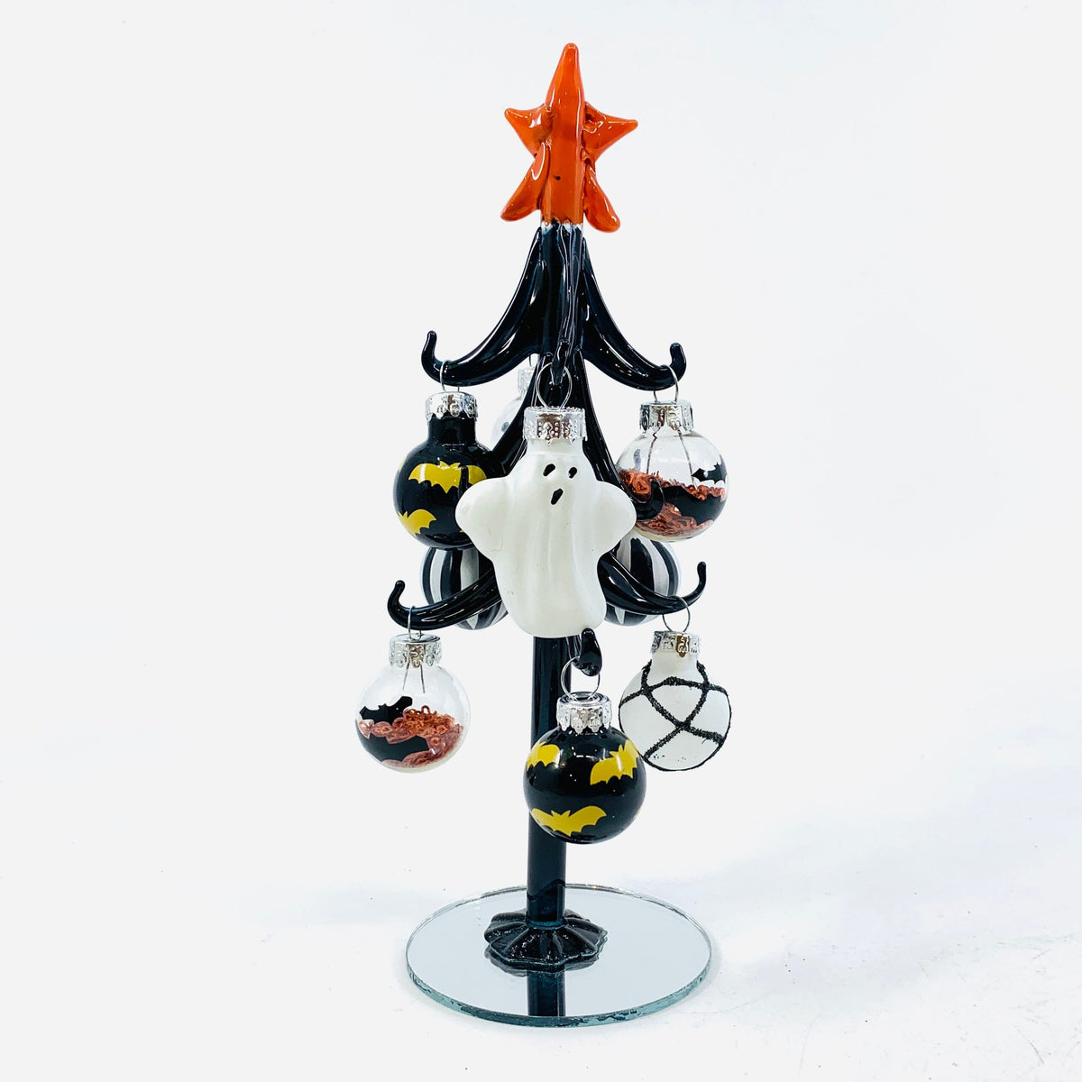 Glass Halloween Tree - Bat 31 Decor GANZ 