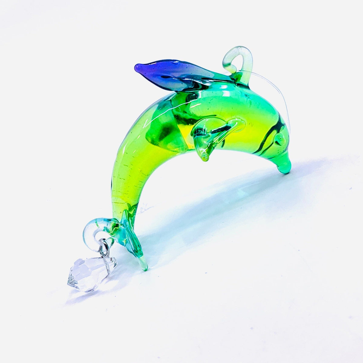 Dazzle Glass Dolphin, Green 1 Alex 
