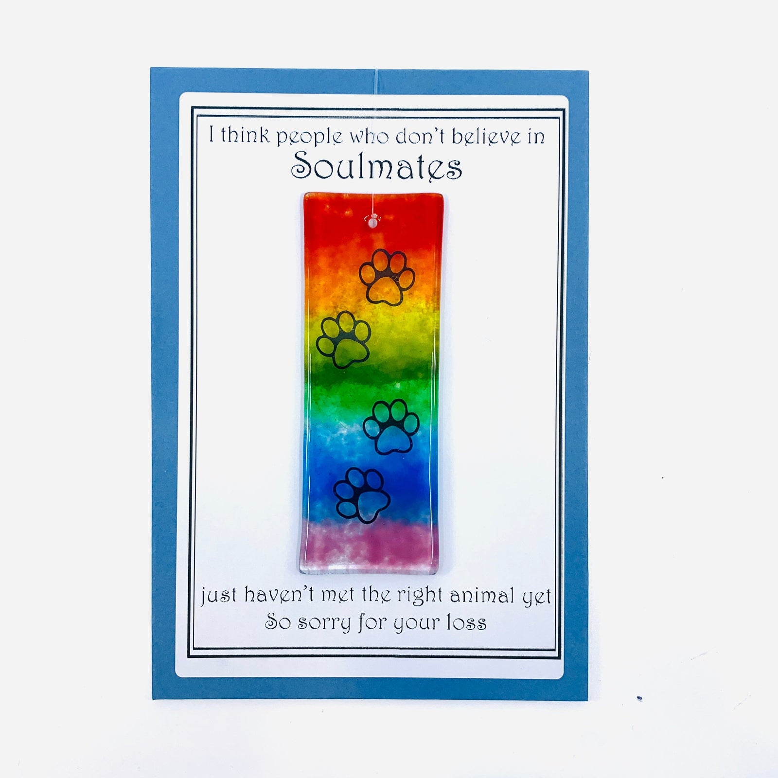 Fused Glass "Soulmate” Suncatcher Decor Glimmer Glass Gifts 