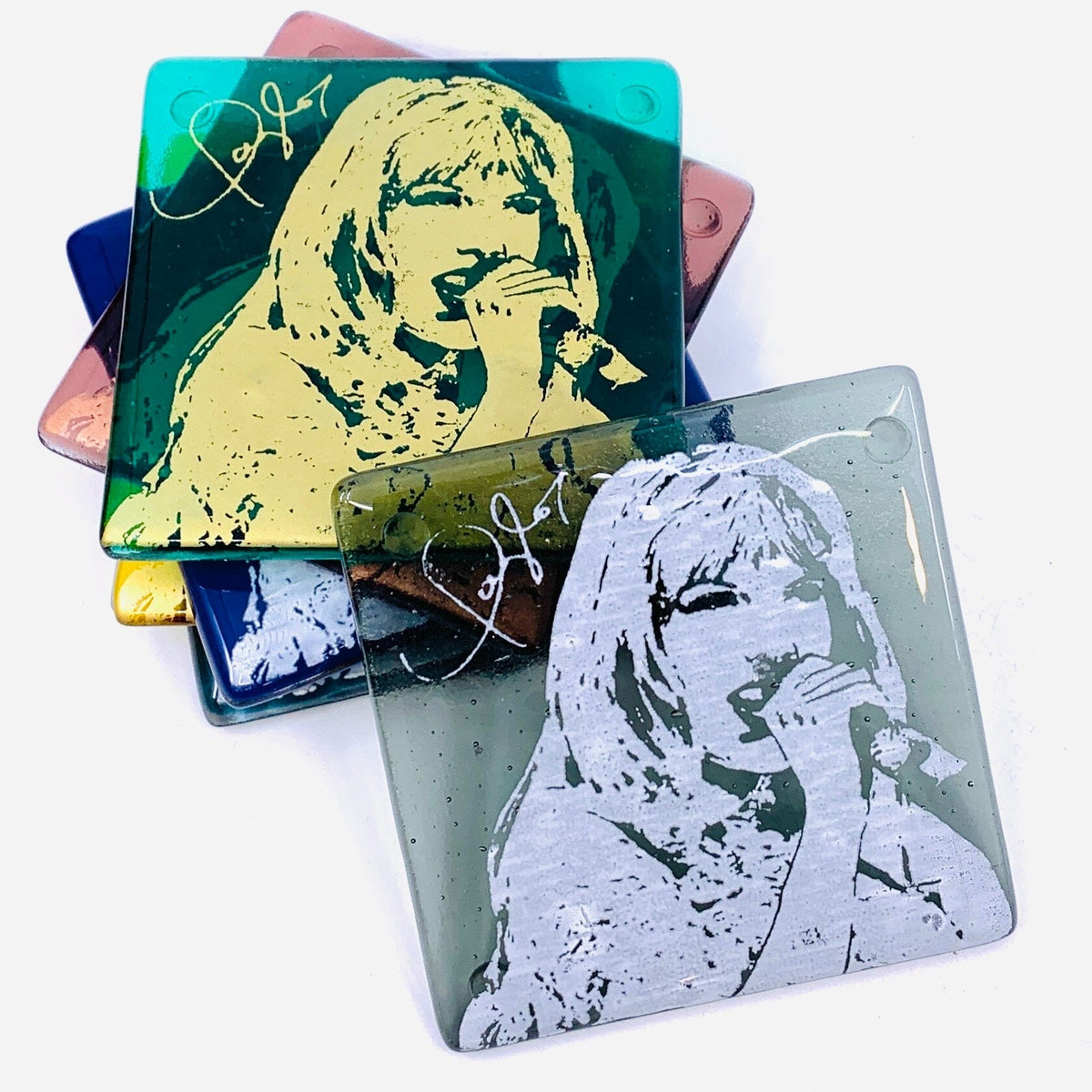 Taylor Made Swift Glass Coasters KiKu Smoke 