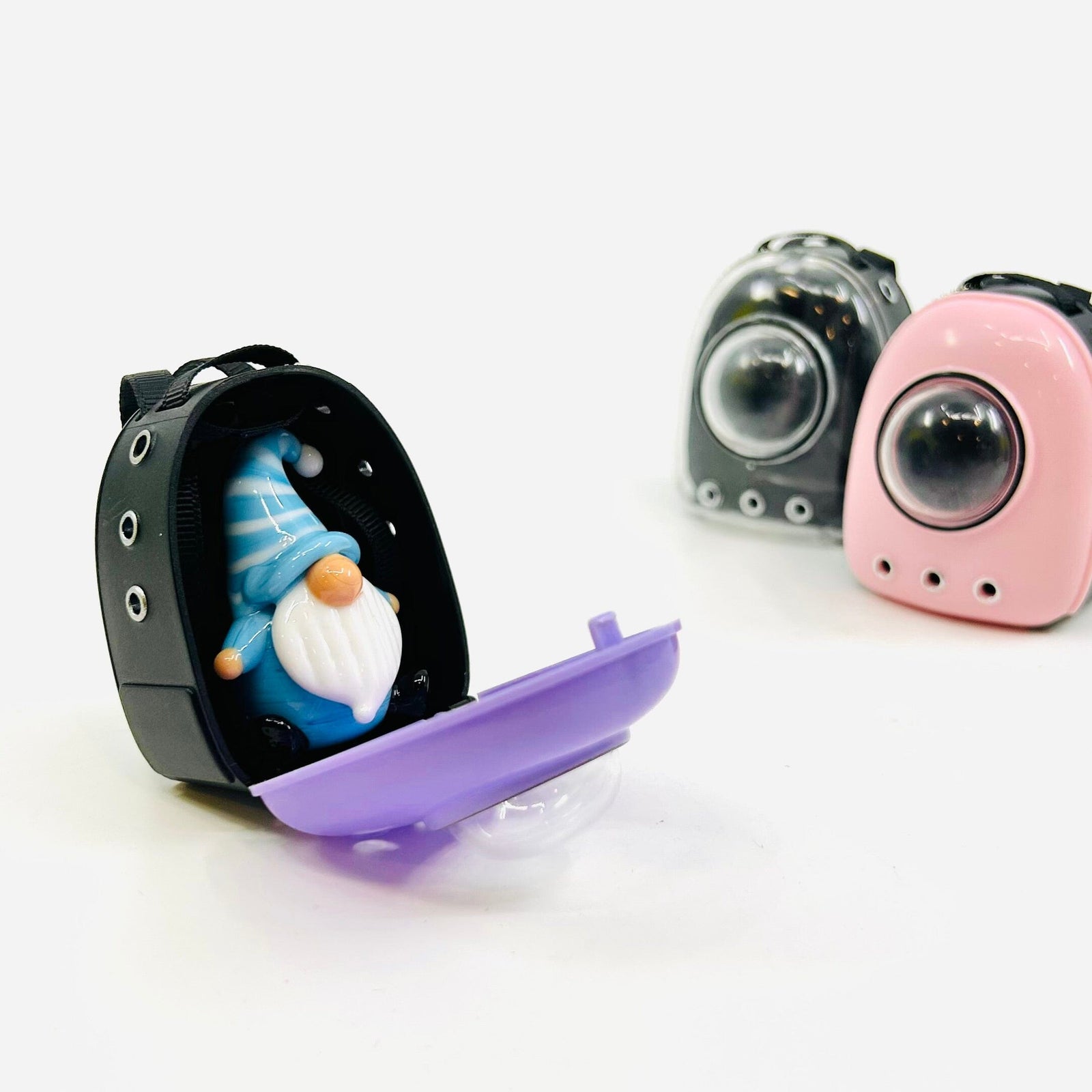 Miniature Pet Travel Backpack, Purple Miniature - 