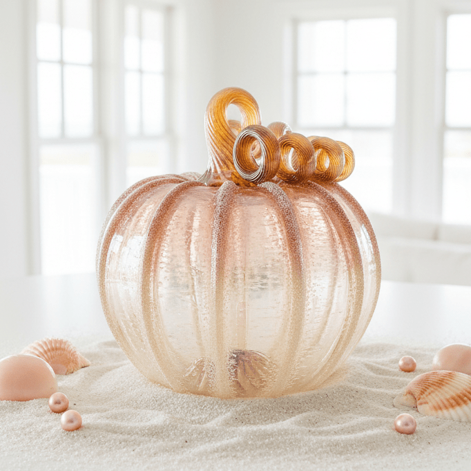 Daily Pumpkin 1424 "Wedding Bouquet" Medium Gabby Luke Adams Glass Blowing Studio 