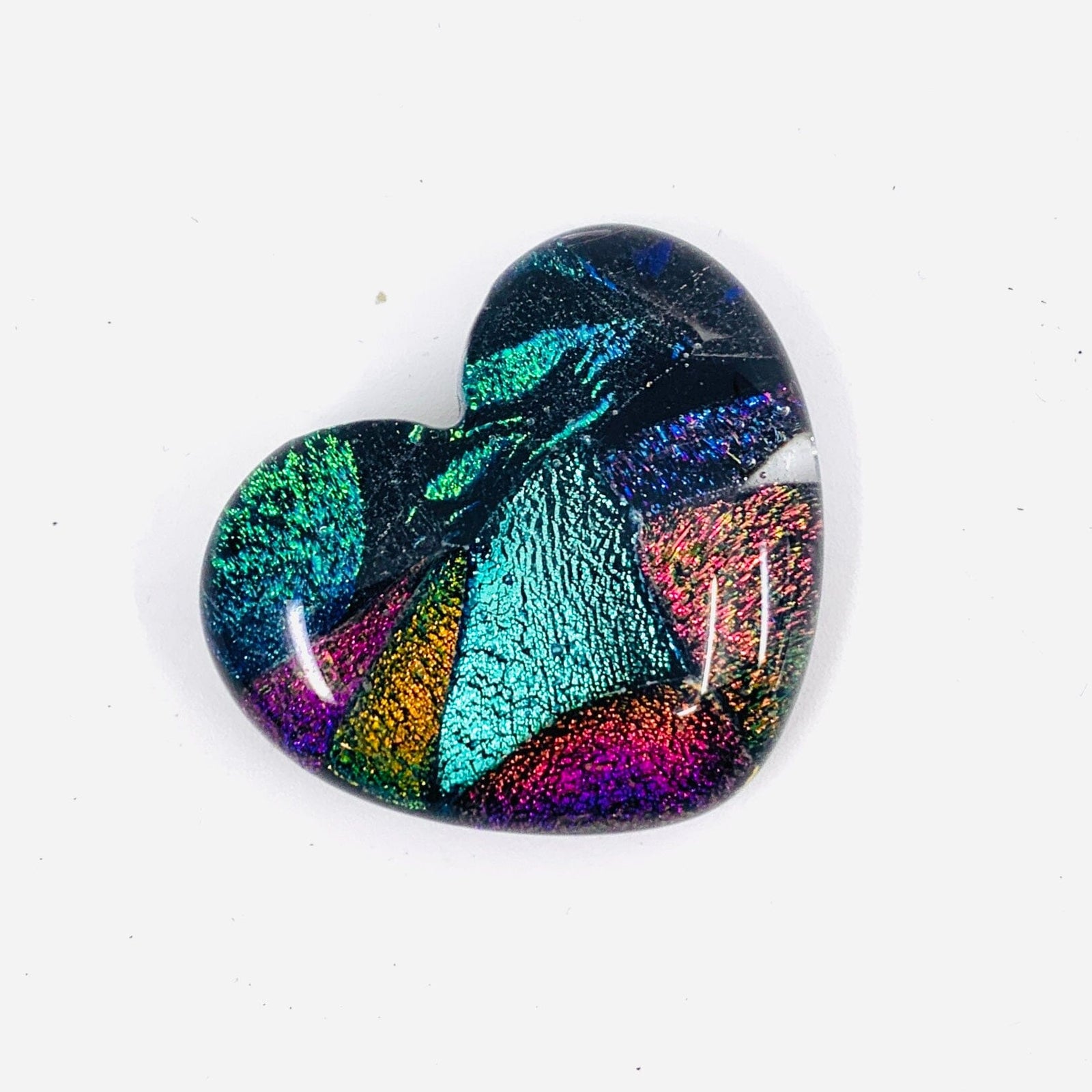 “A Pocket Full of Glimmer” Dichro Heart Decor Glimmer Glass Gifts 