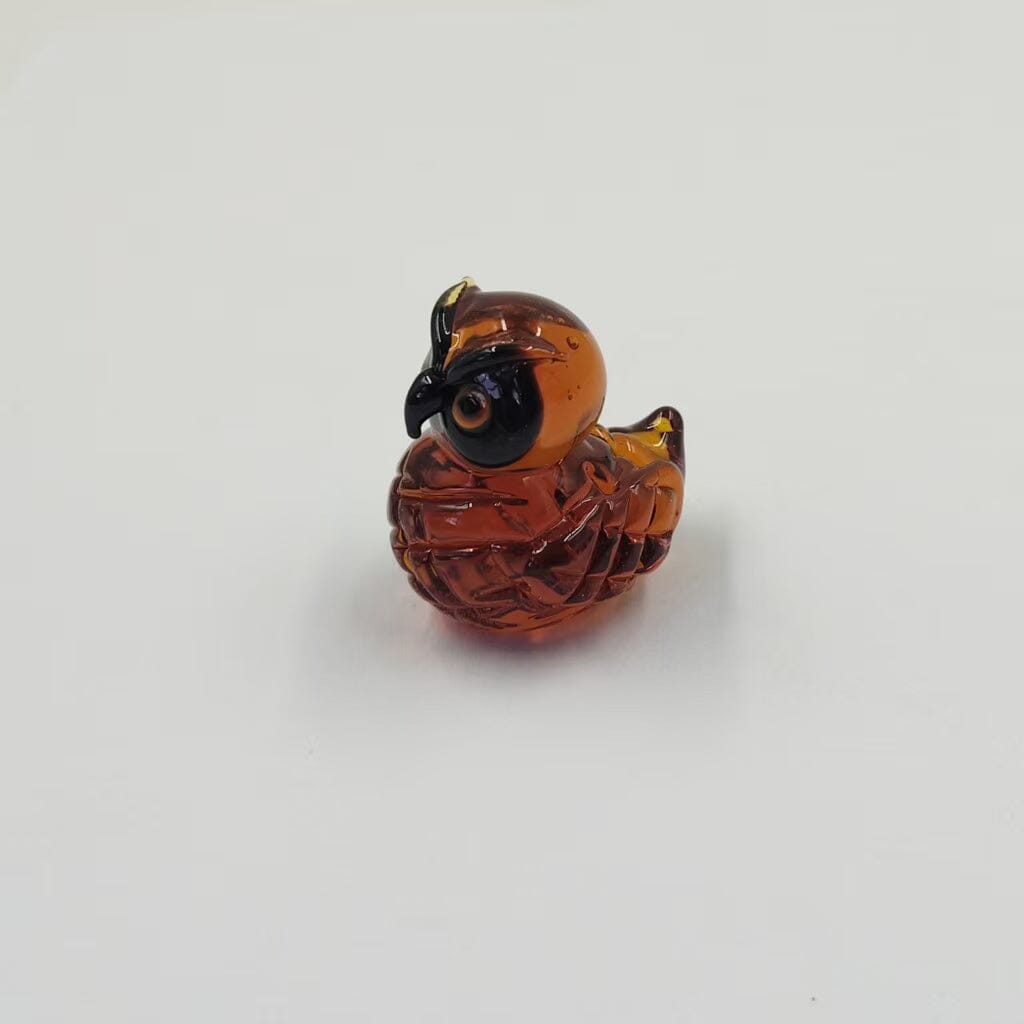 Owl - Mini Glass Rubber Duck Miniature Alex 