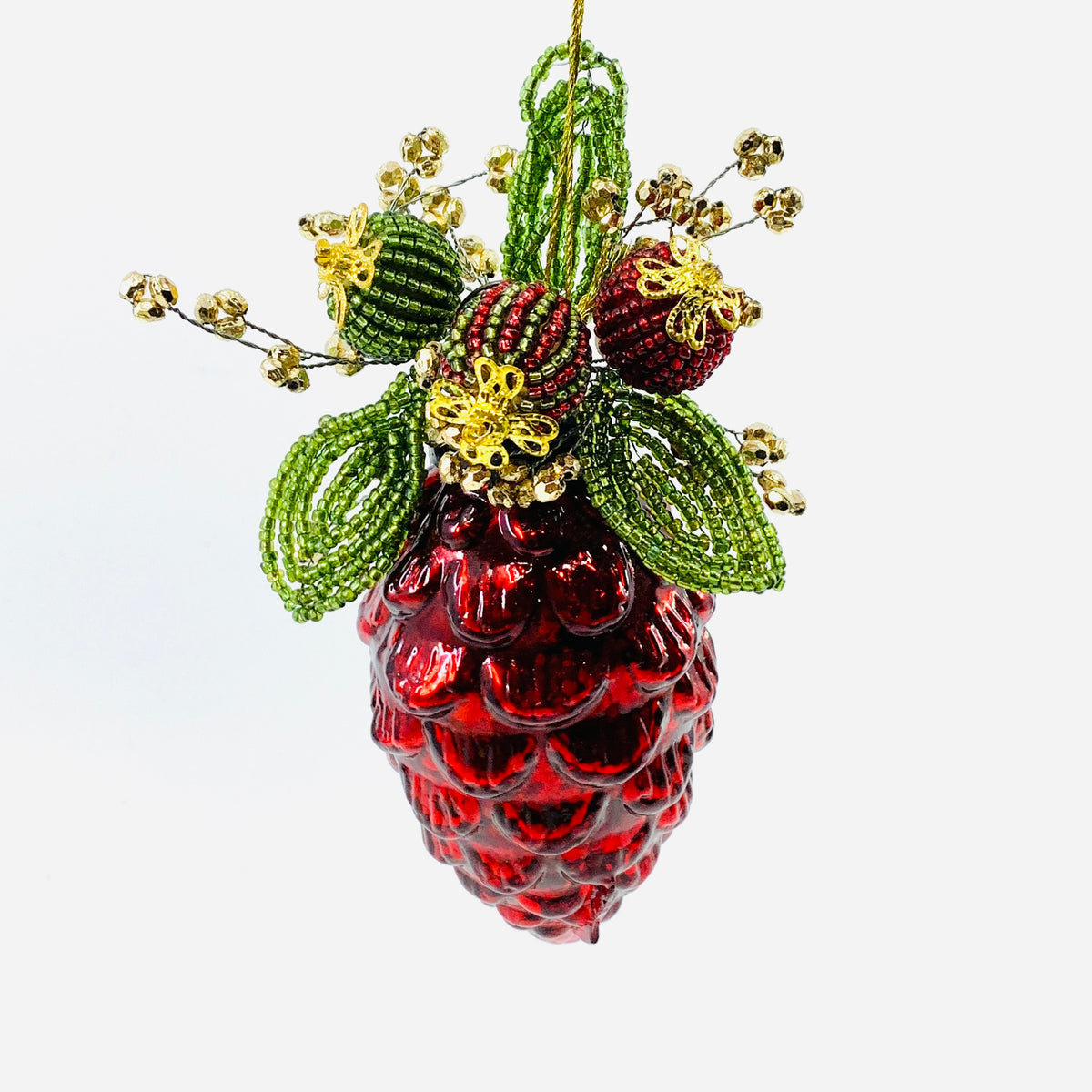 Pine Ornament 72, Red