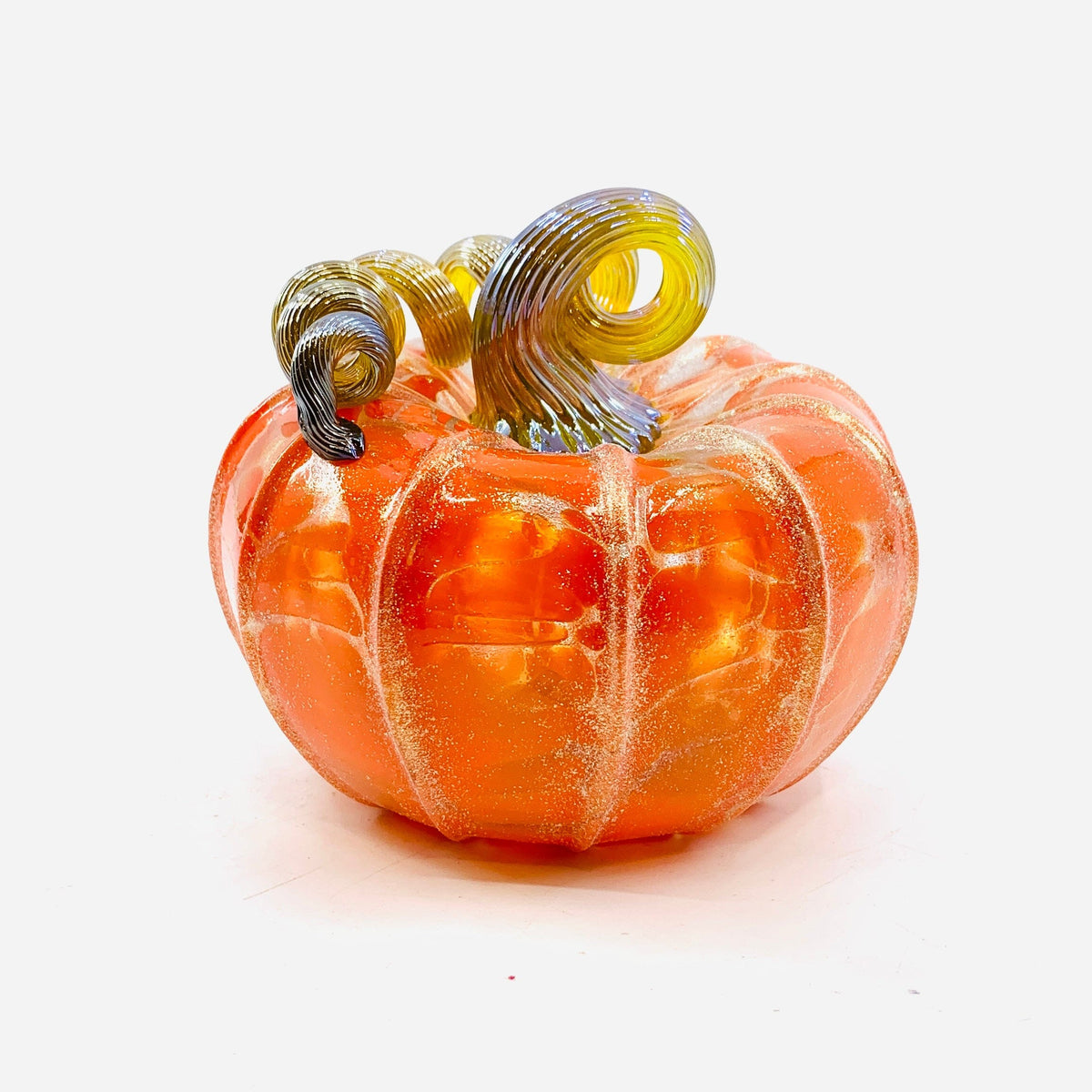 Daily Pumpkin 236 Fall Shimmer Squat Daily Pumpkin Luke Adams Glass Blowing Studio 