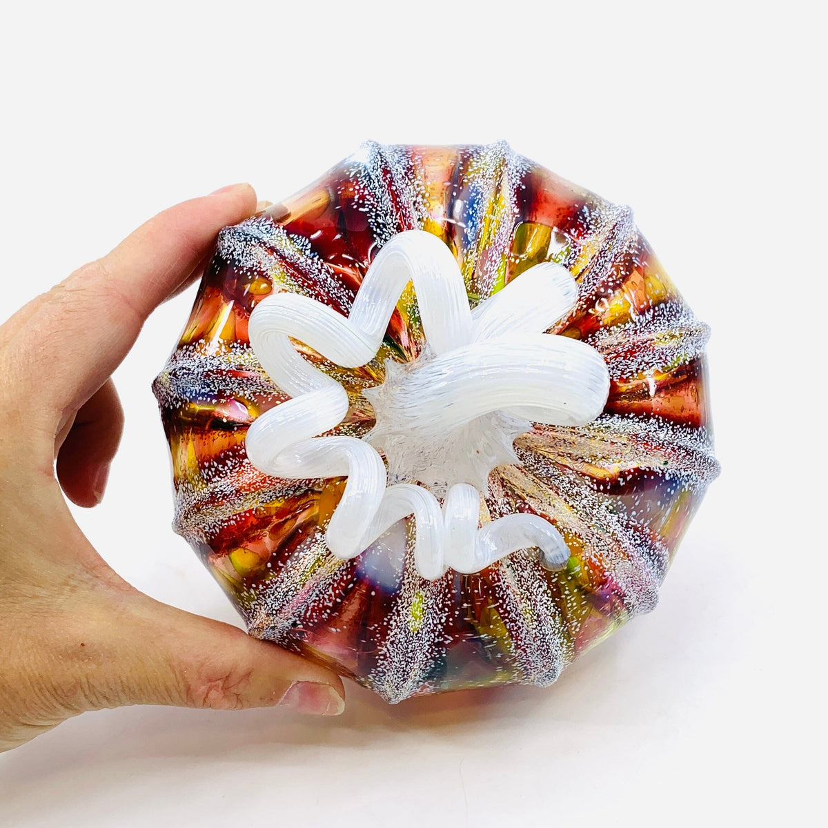 Daily Pumpkin 1739 Holiday Snowfall Squat Gabby Luke Adams Glass Blowing Studio 