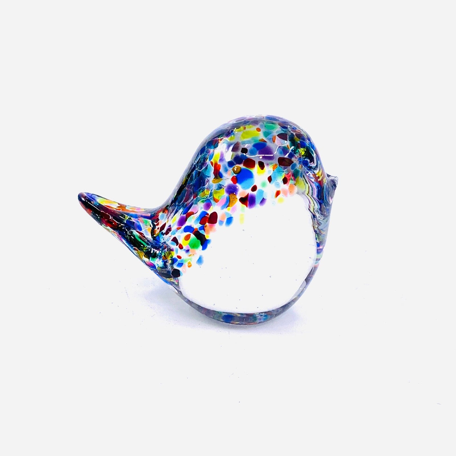 Little Glass Bird, Fiesta Confetti Miniature Henrietta Glass 