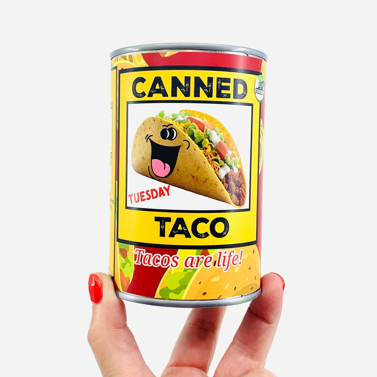 Stuffed Taco in a Can Canned Gifts 