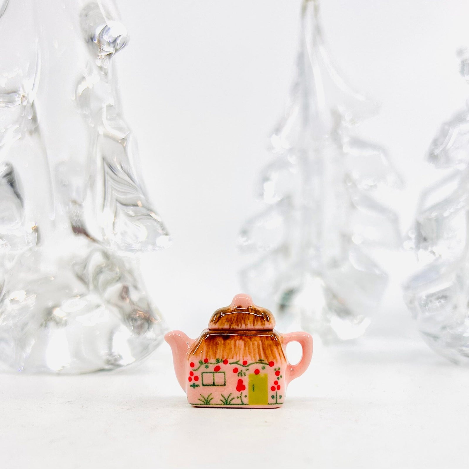 Tiniest English Cottage Tea Pot Miniature - 