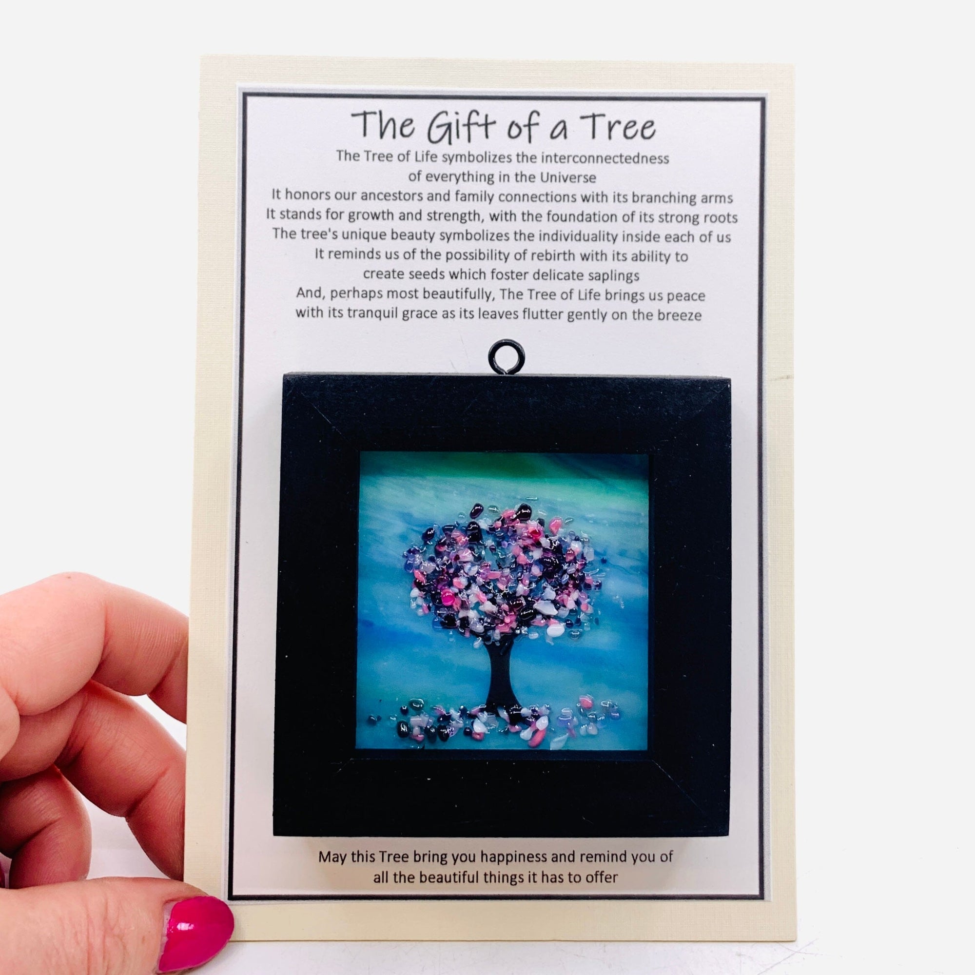 Fused Glass Tree of Life Shadow Box 174 Decor Glimmer Glass Gifts 