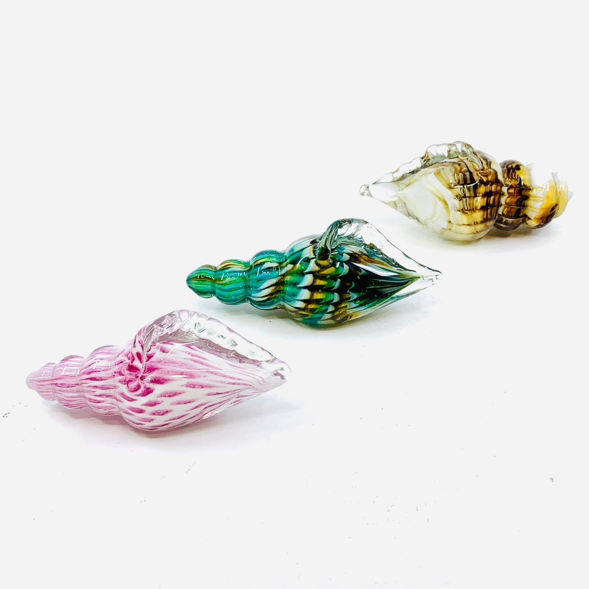 Glass Seashell, Teal Decor Chesapeake Bay 