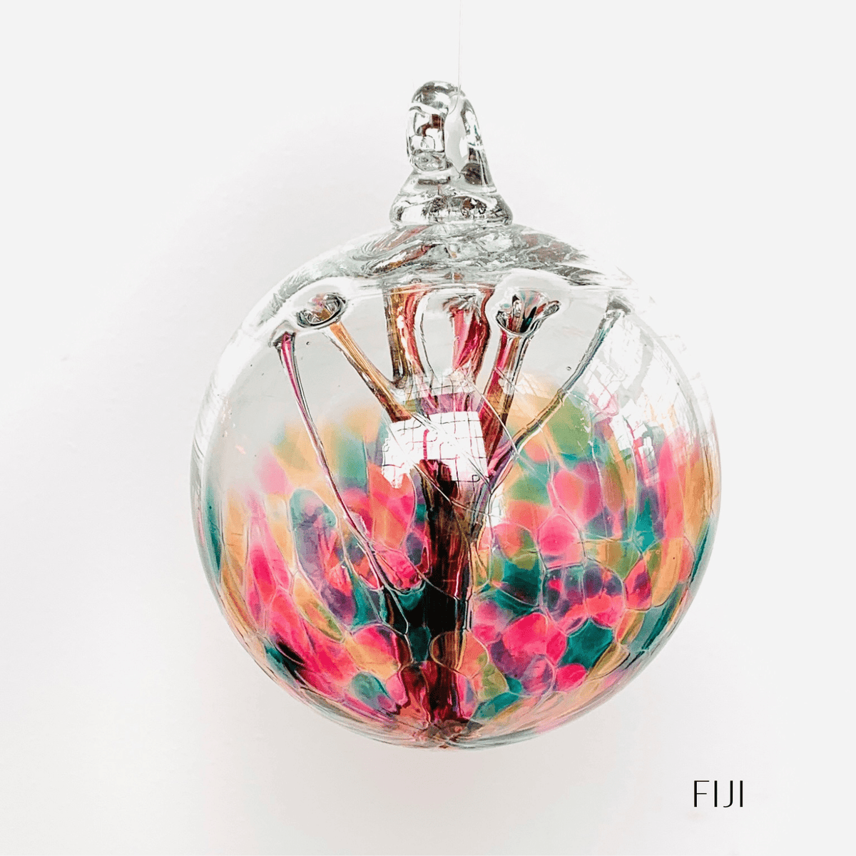 5" Wish Ball Ornament, Fiji Wish Ball Luke Adams Glass Blowing Studio 
