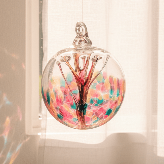 6" Wish Ball Ornament, Fiji Wish Ball Luke Adams Glass Blowing Studio 