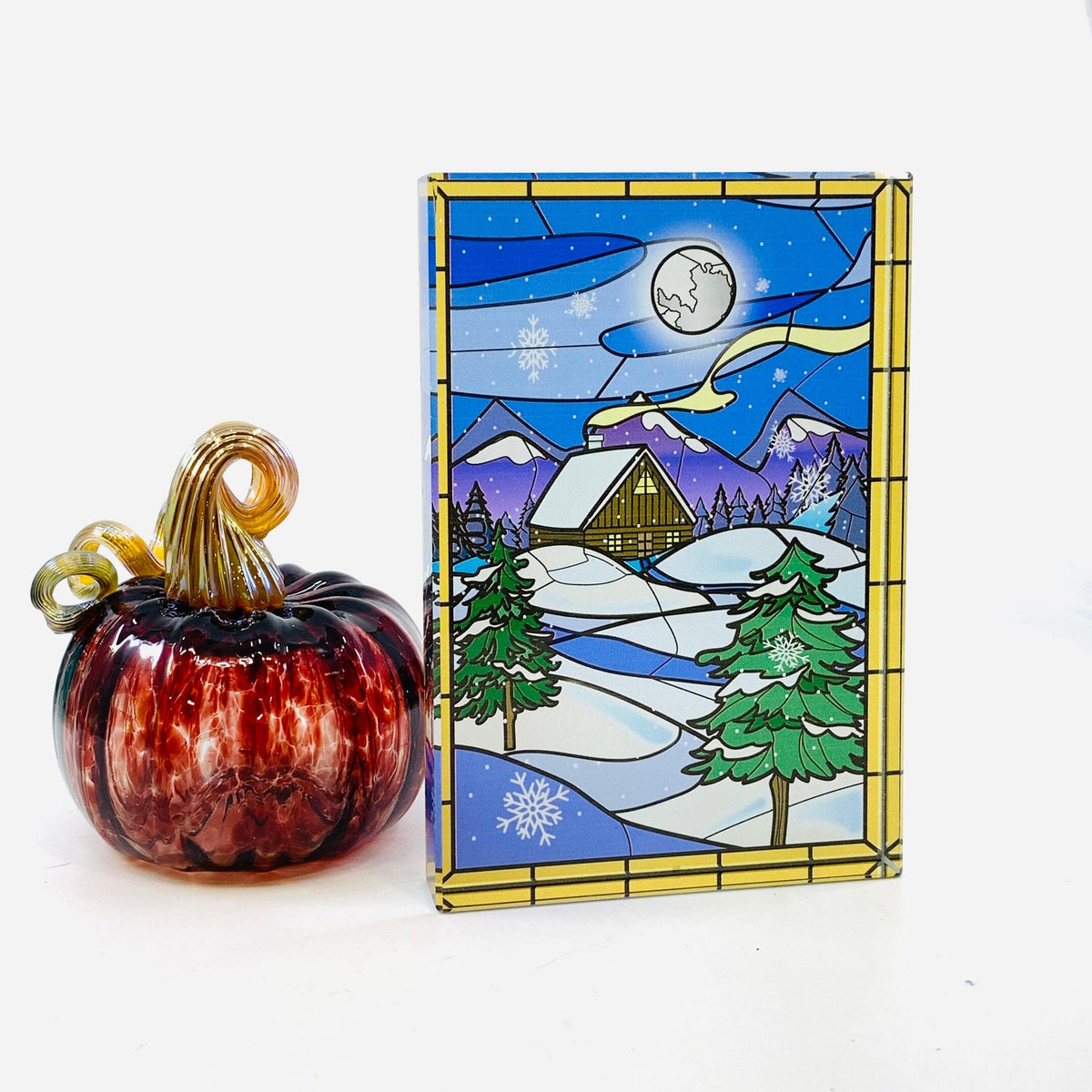 Glass Block Holiday Windows Decor GANZ 