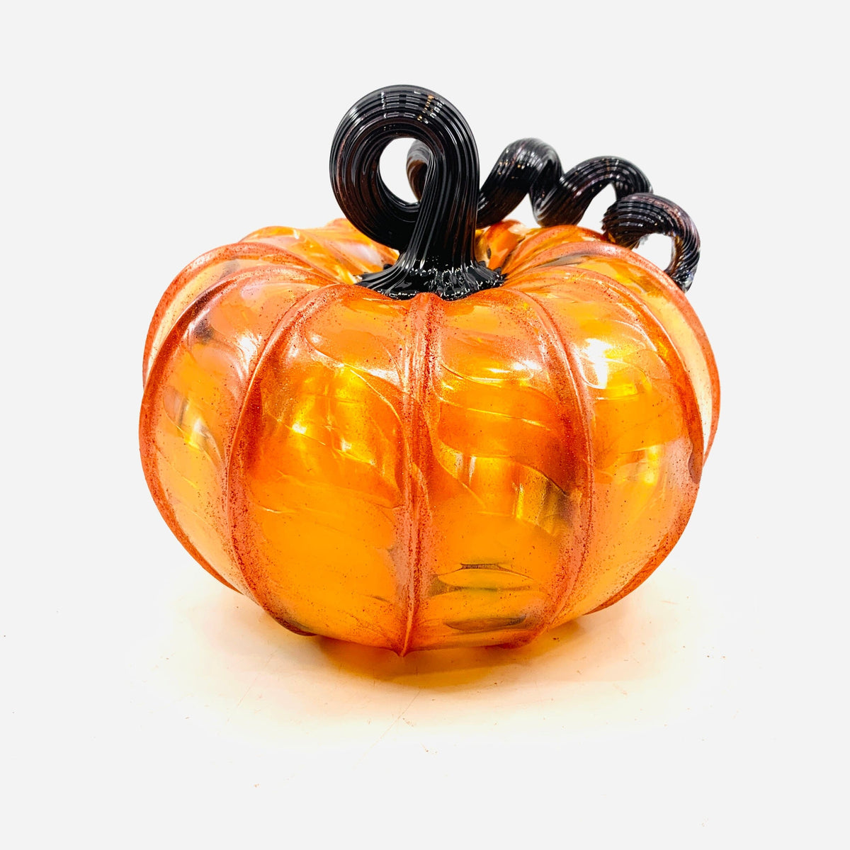 Daily Pumpkin 3872 Fall Shimmer Squat Gabby Luke Adams Glass Blowing Studio 
