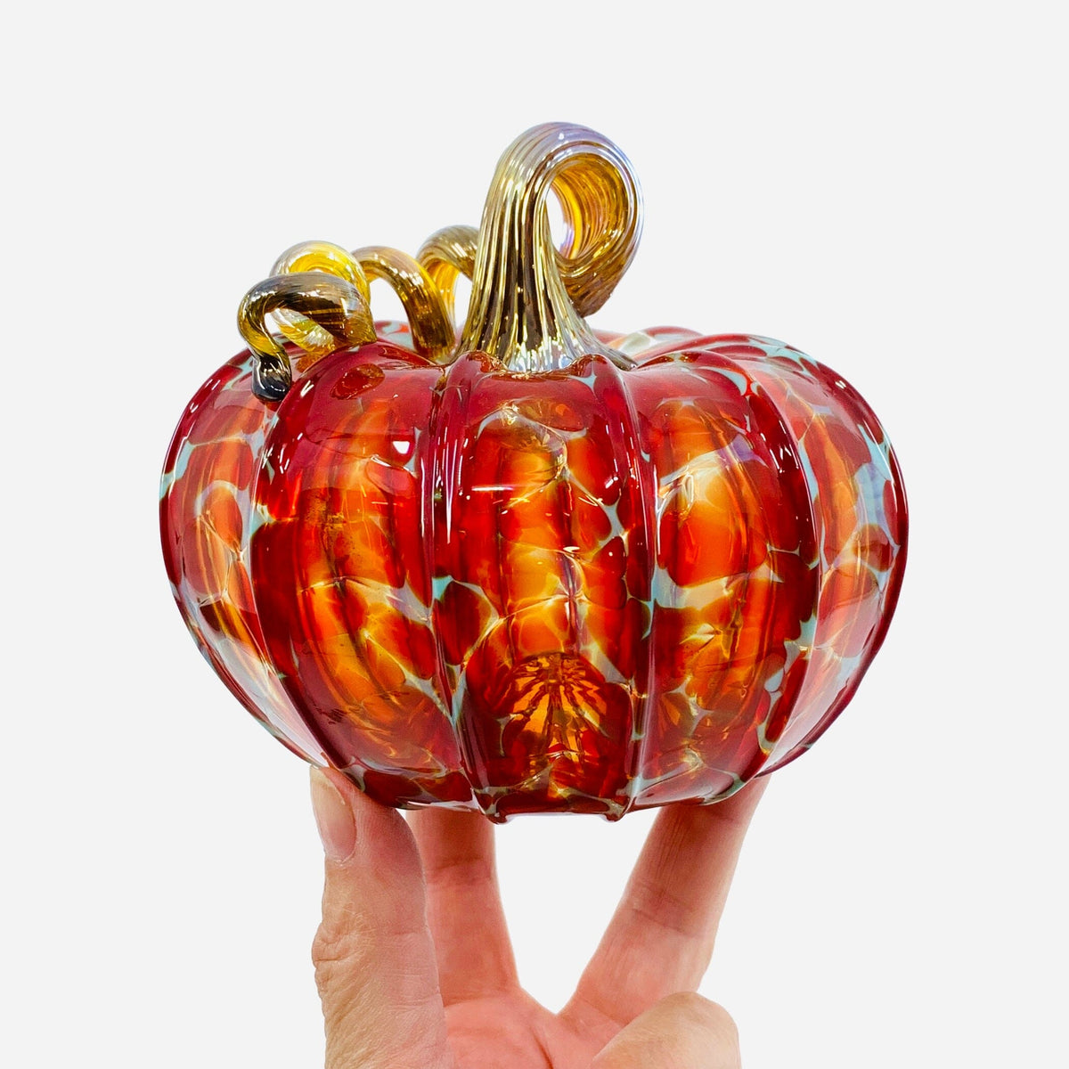 Daily Pumpkin 3311 Fall Squat Gabby Luke Adams Glass Blowing Studio 