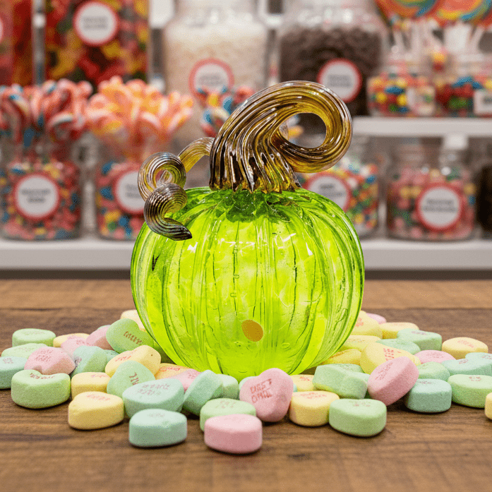 Daily Pumpkin 2385 Conversation Heart Mini Gabby Luke Adams Glass Blowing Studio 