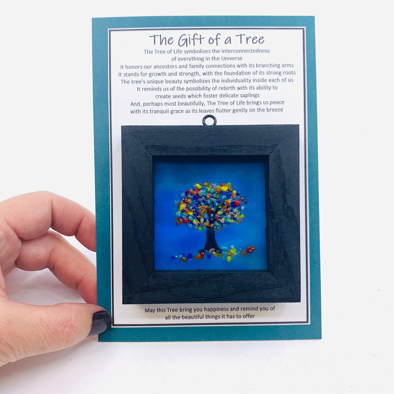 Fused Glass Tree of Life Shadow Box 55 Decor Glimmer Glass Gifts 