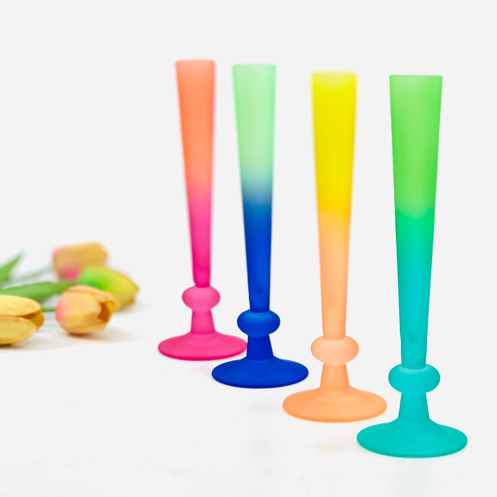 Rainbow Ombre Bud Vases-4 One Hundred 80 Degrees 