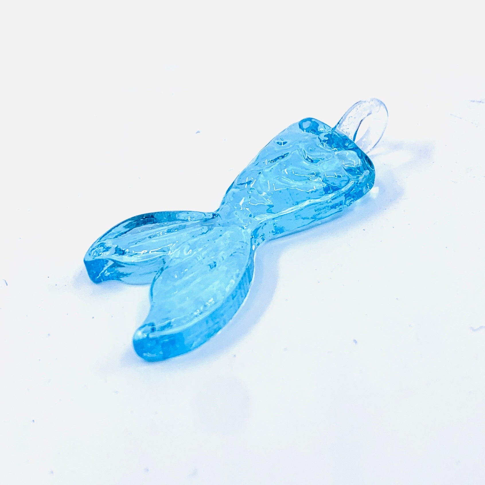 Hanging Glass Mermaid Tail, Sky Miniature - 