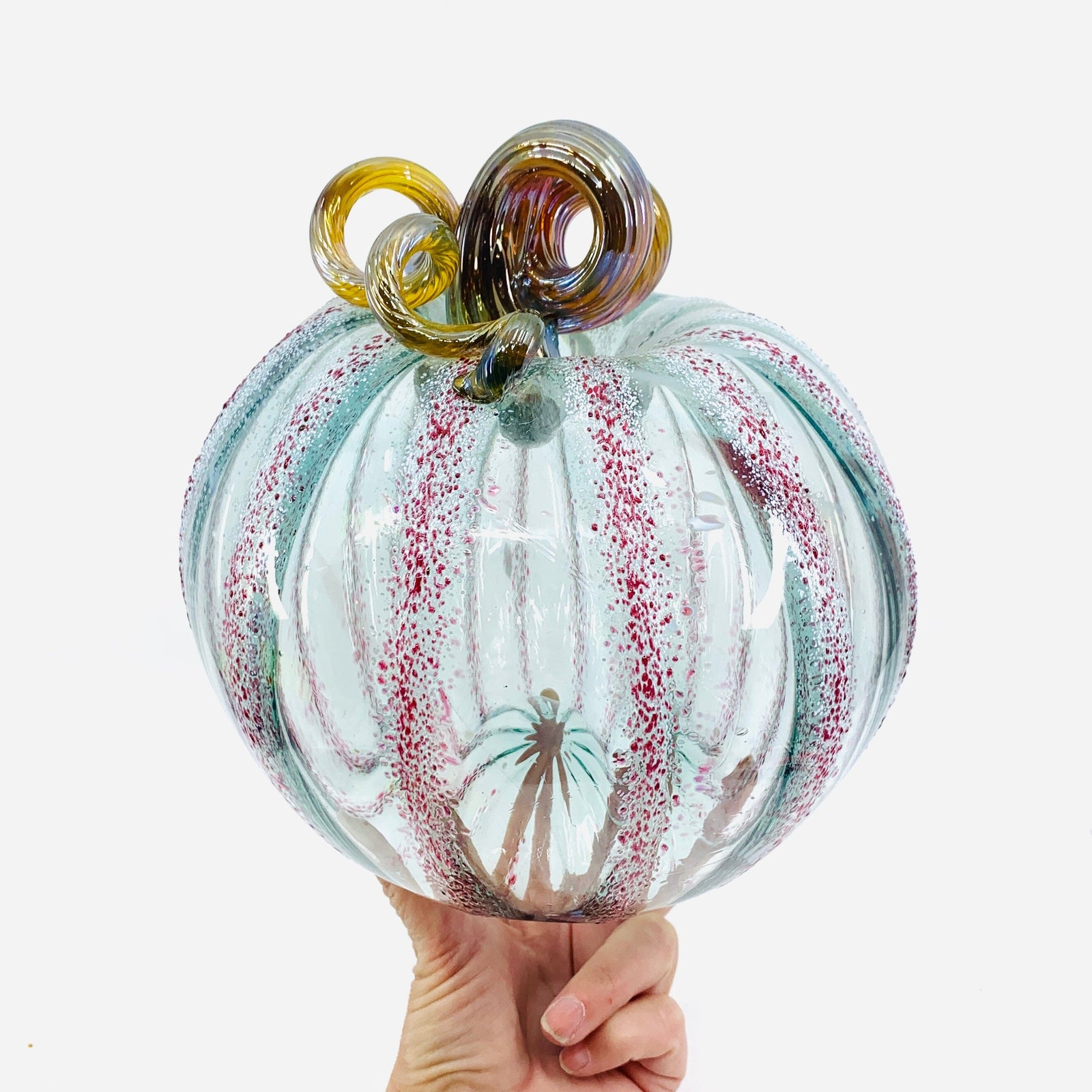 Daily Pumpkin 2712 “Reclaimed Glass” Sweetheart Large Gabby Luke Adams Glass Blowing Studio 