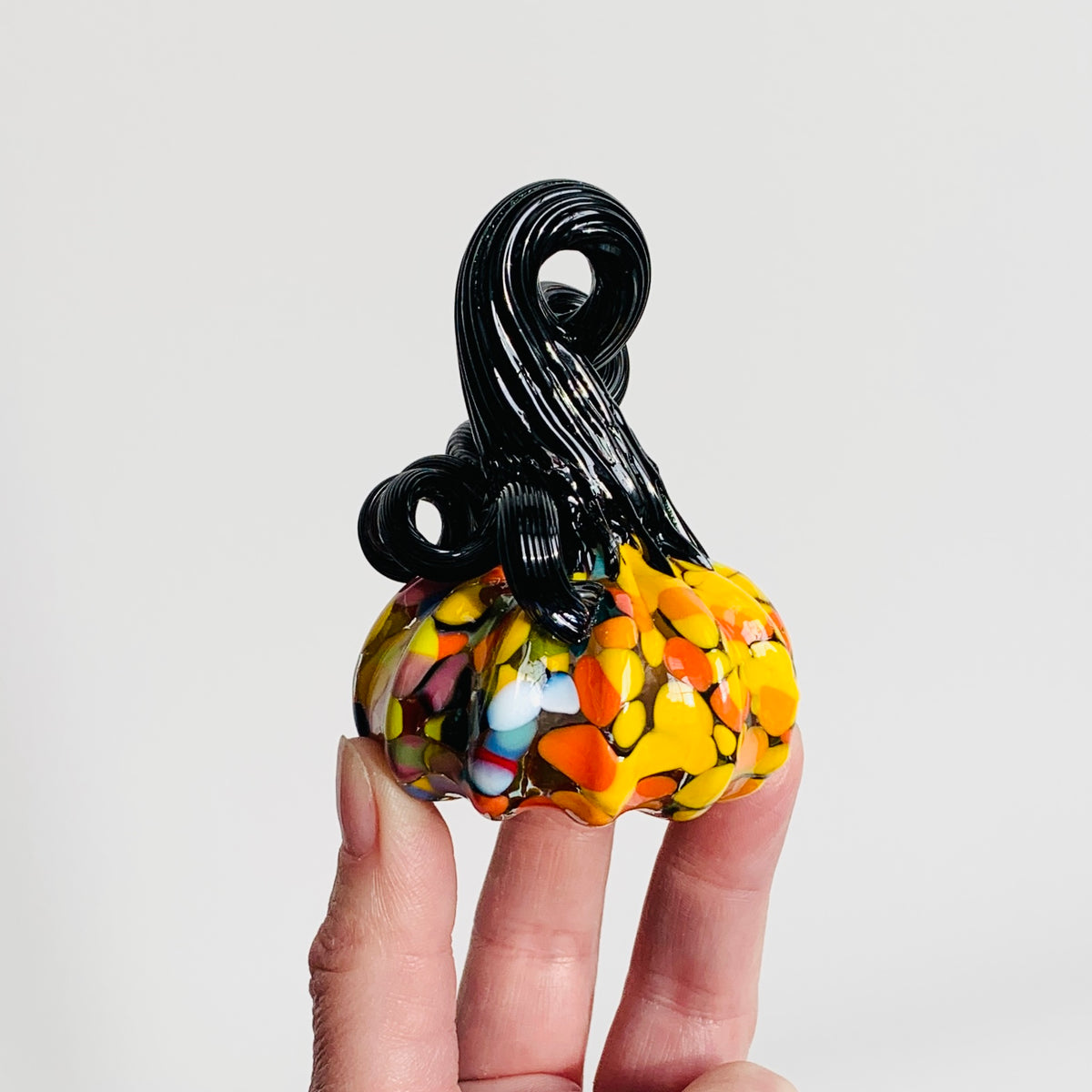 Daily Pumpkin 1301 Mini Paperweight Daily Pumpkin Luke Adams Glass Blowing Studio 