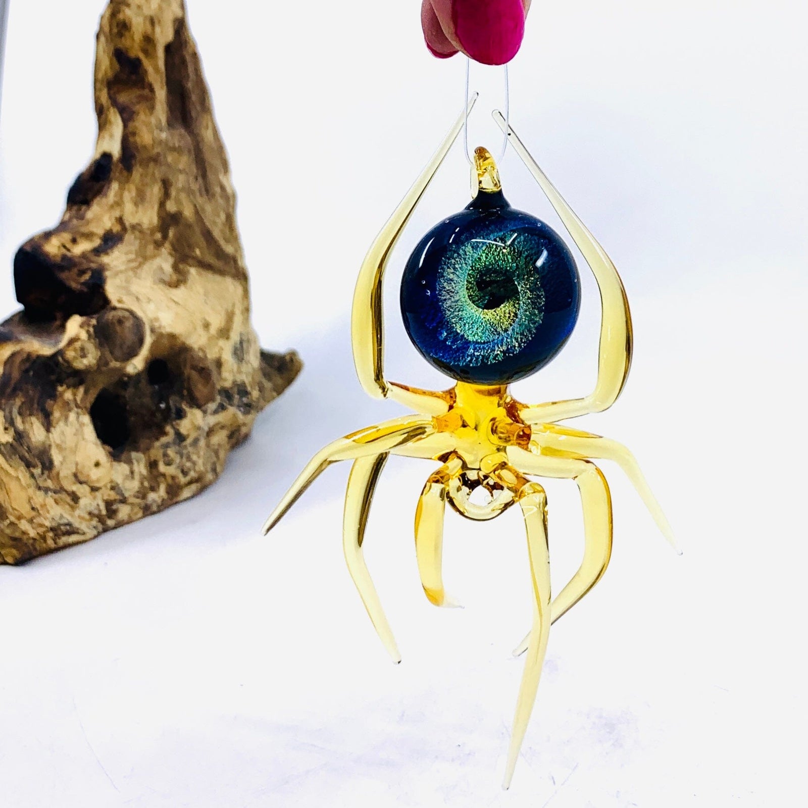 Glass Galaxy Spider Ornament, 57 Ornament WGK Glass Art Inc 