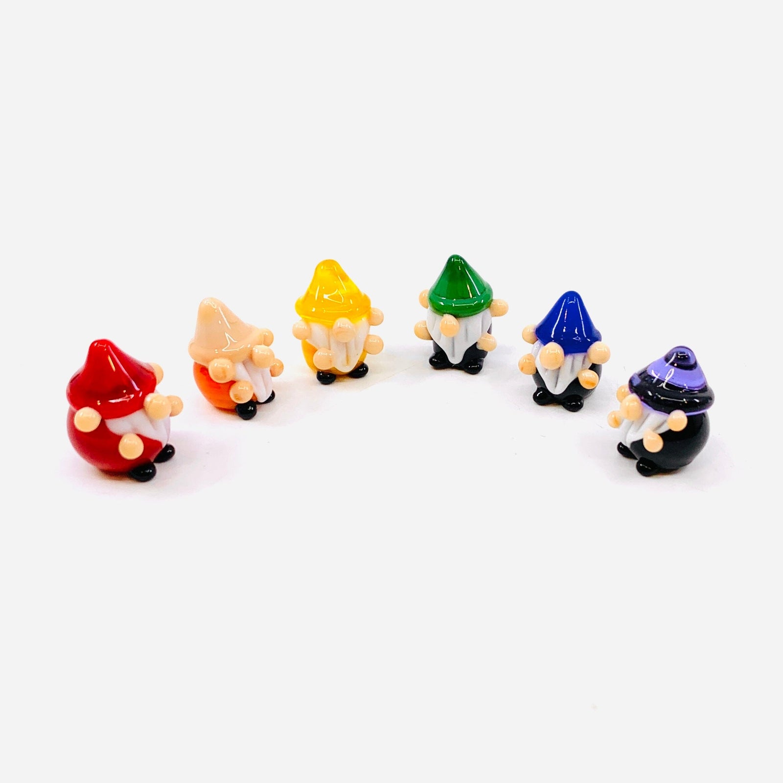 Tiny Glass Rainbow Gnomes, 252 - Purple Miniature Alex 