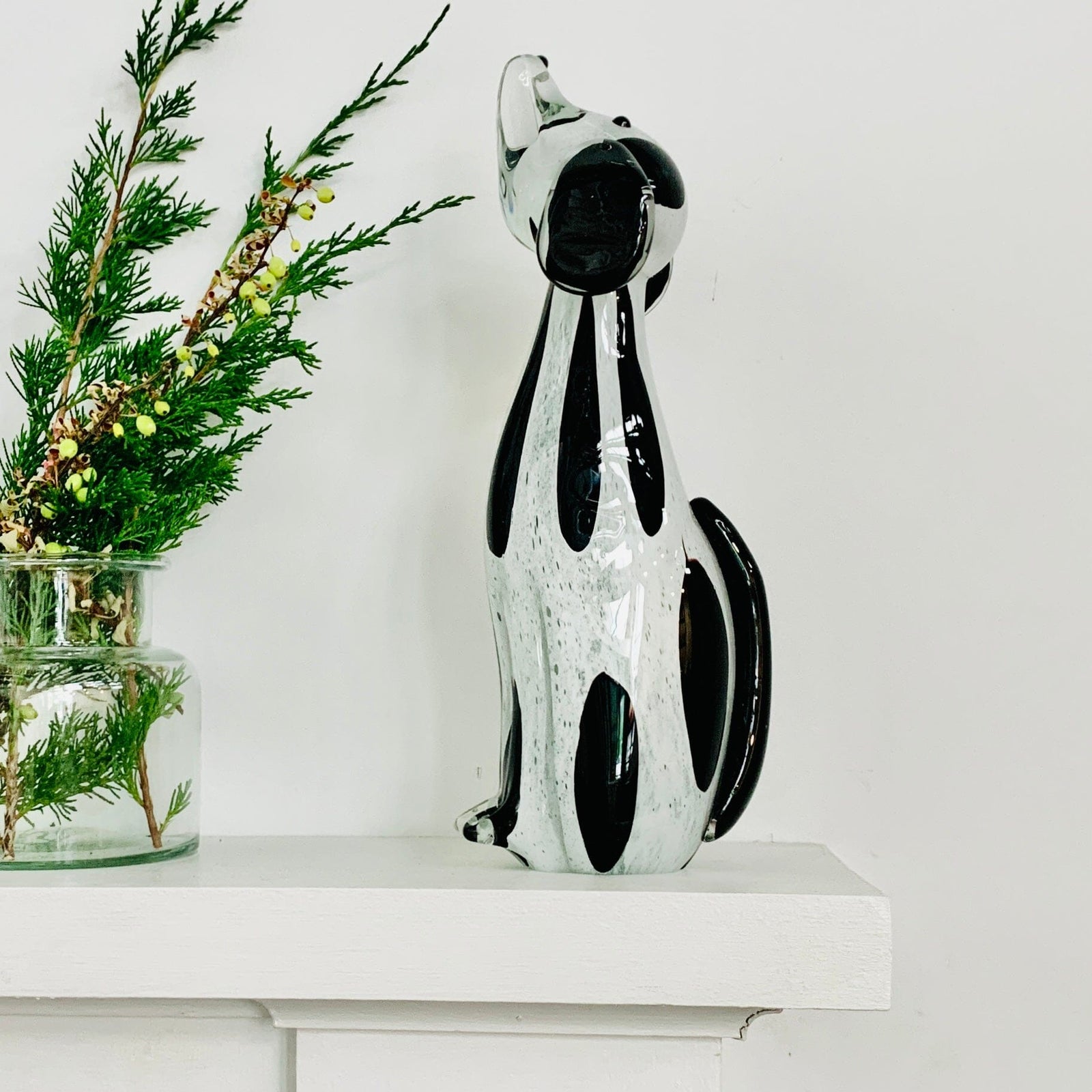 Glass Dalmatian Statue Diamond Star 