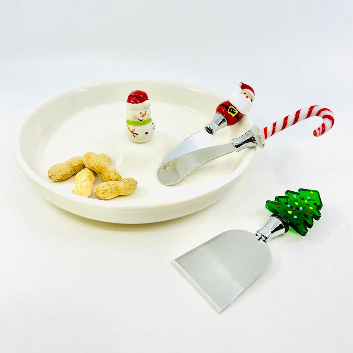 Holiday Glass Spreaders, Santa's Boots Decor Creative Co-Op 