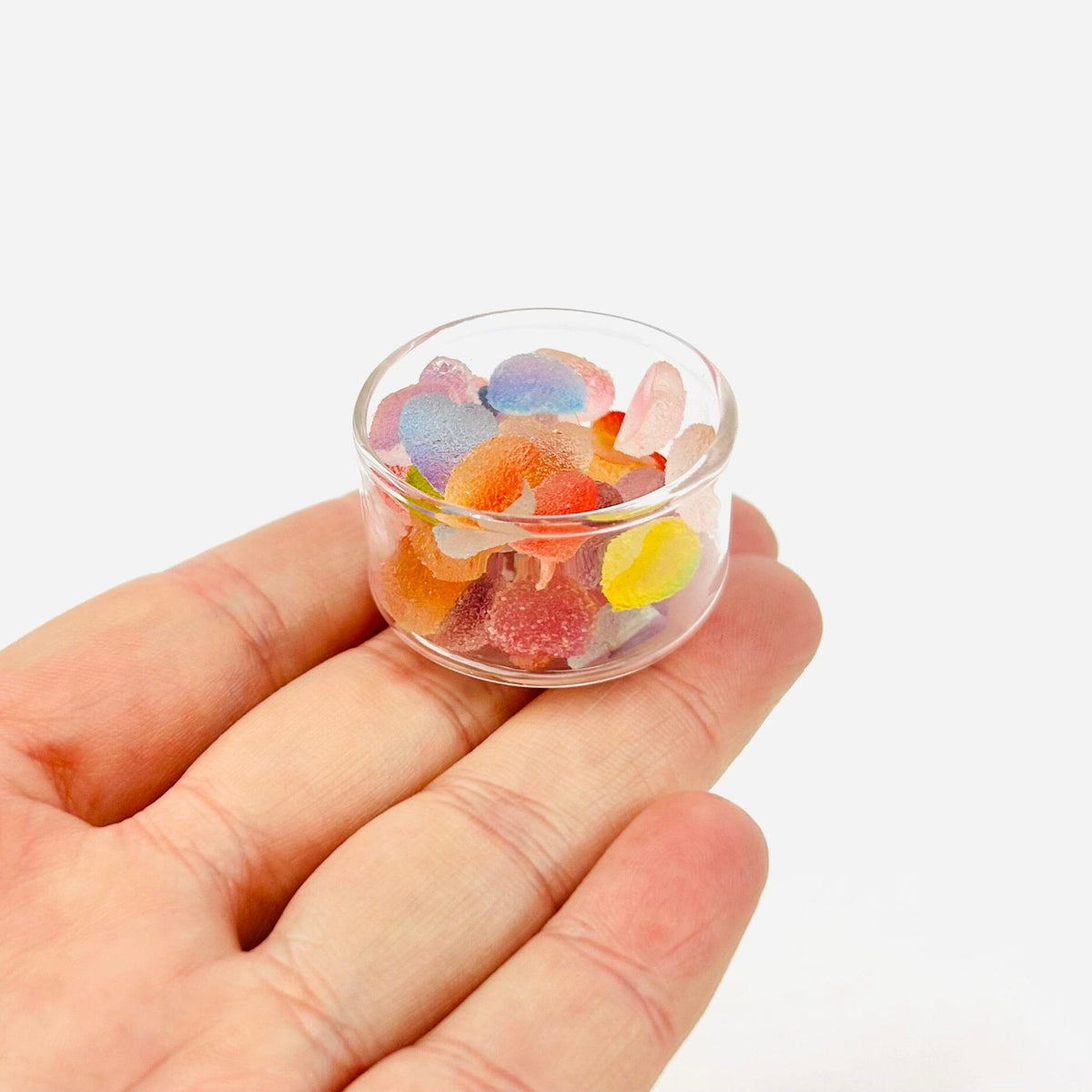 Tiniest Bowl of Gumdrop Hearts Miniature - 