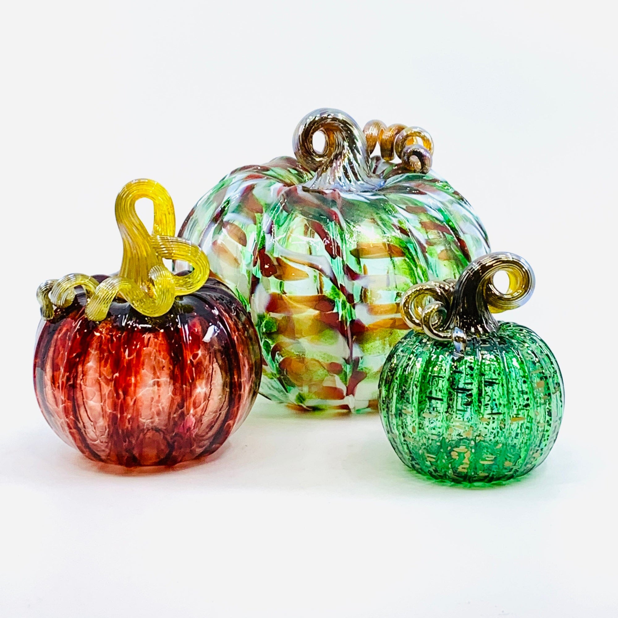 Daily Pumpkin 833 Centerpiece Trio Gabby Luke Adams Glass Blowing Studio 