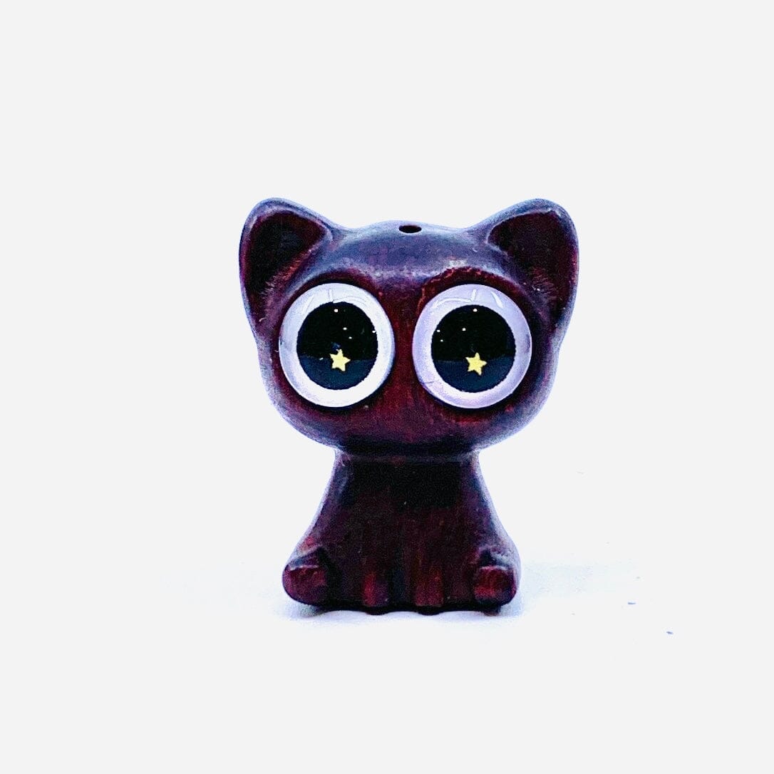 Purrfect Tiny Wooden Cat, Cute 210 Miniature - 