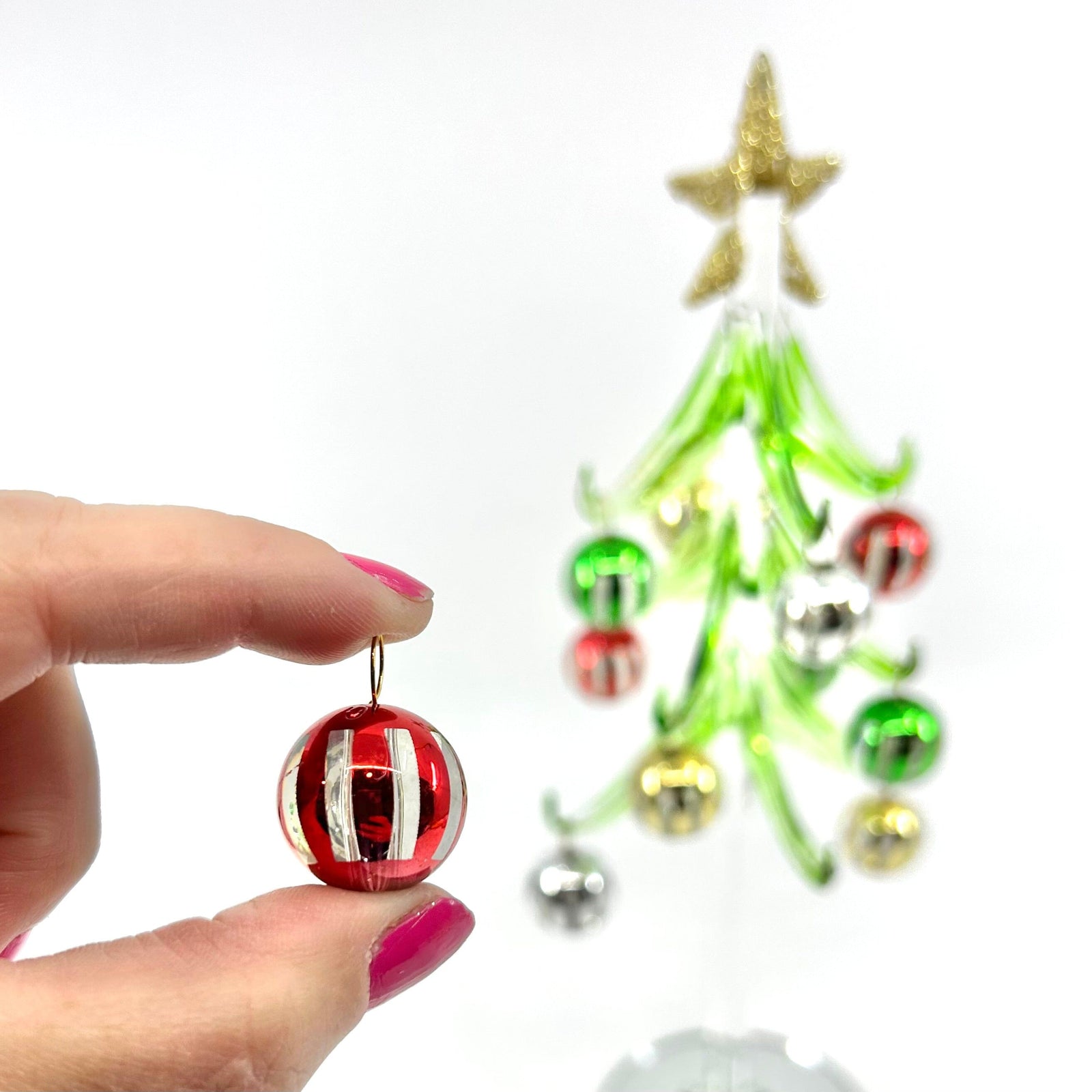 Glass Whimsical Multi Colored Ball Tree Large 14 Decor One Hundred 80 Degrees 