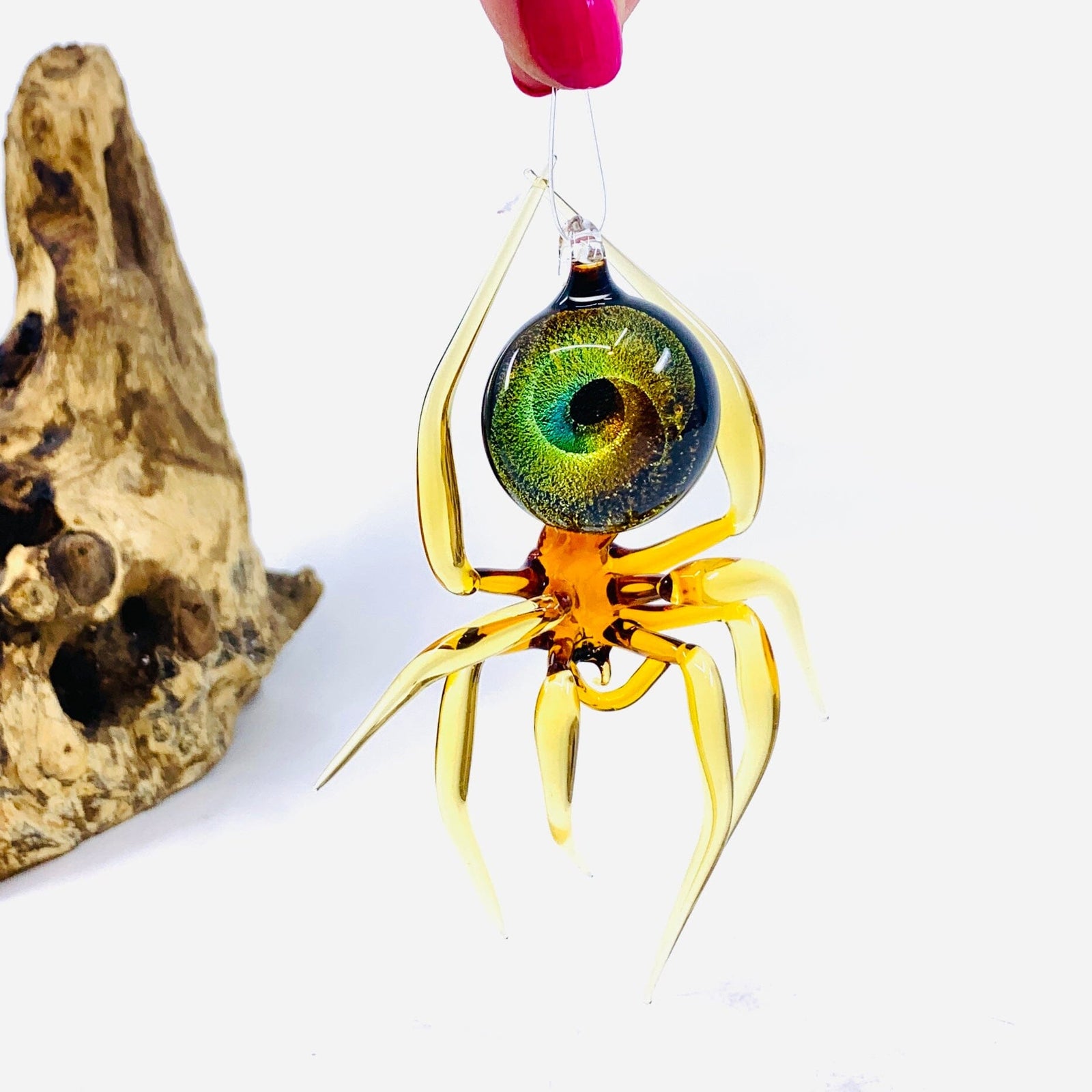 Glass Galaxy Spider Ornament, 52 Ornament WGK Glass Art Inc 