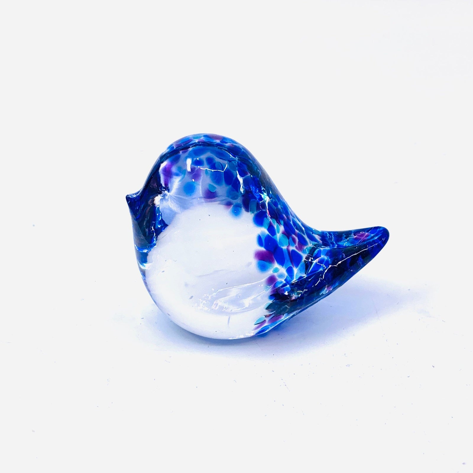 Little Glass Bird, Midnight Confetti Miniature Henrietta Glass 