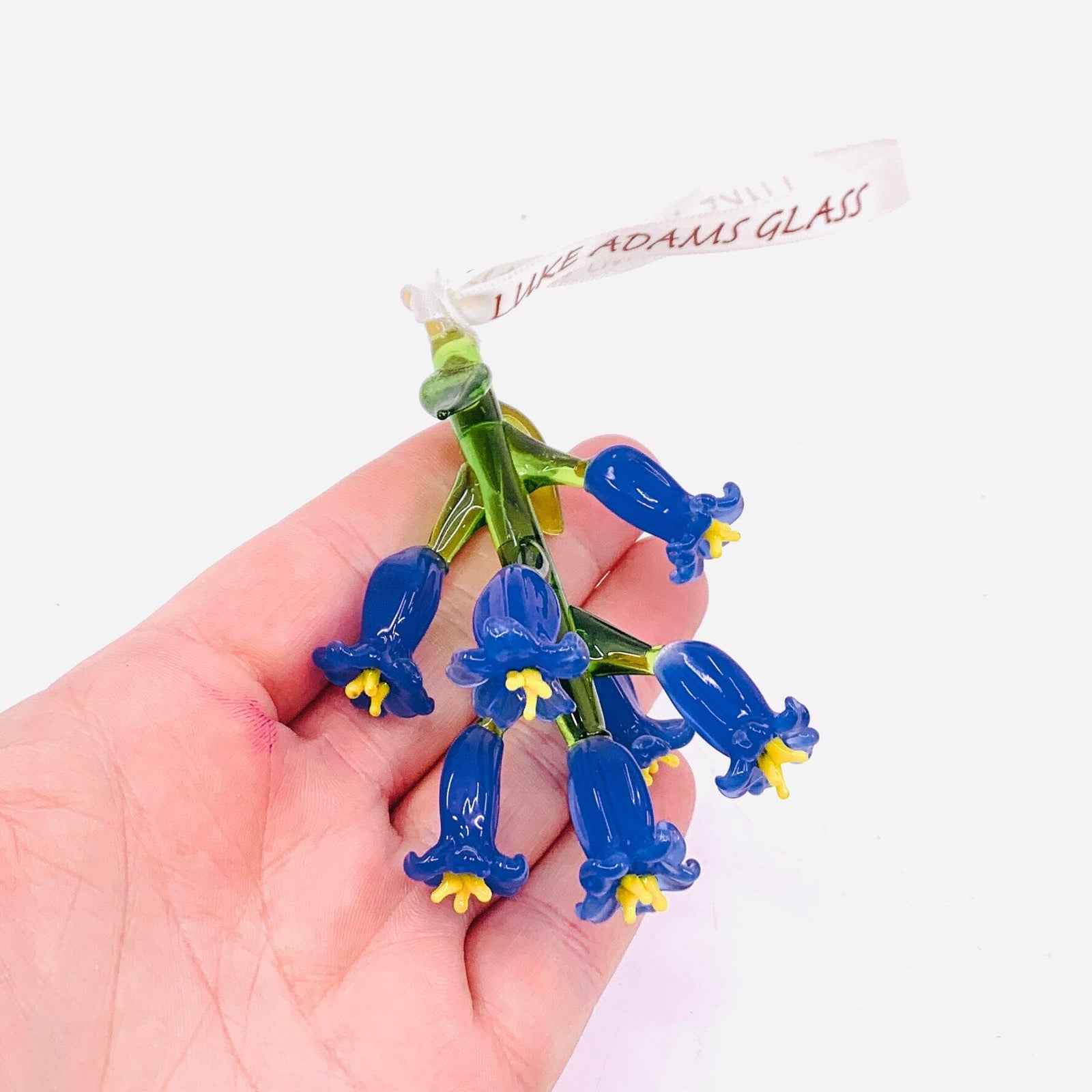 Ribbon Glass Ornament 9, Bluebell Art Studio 