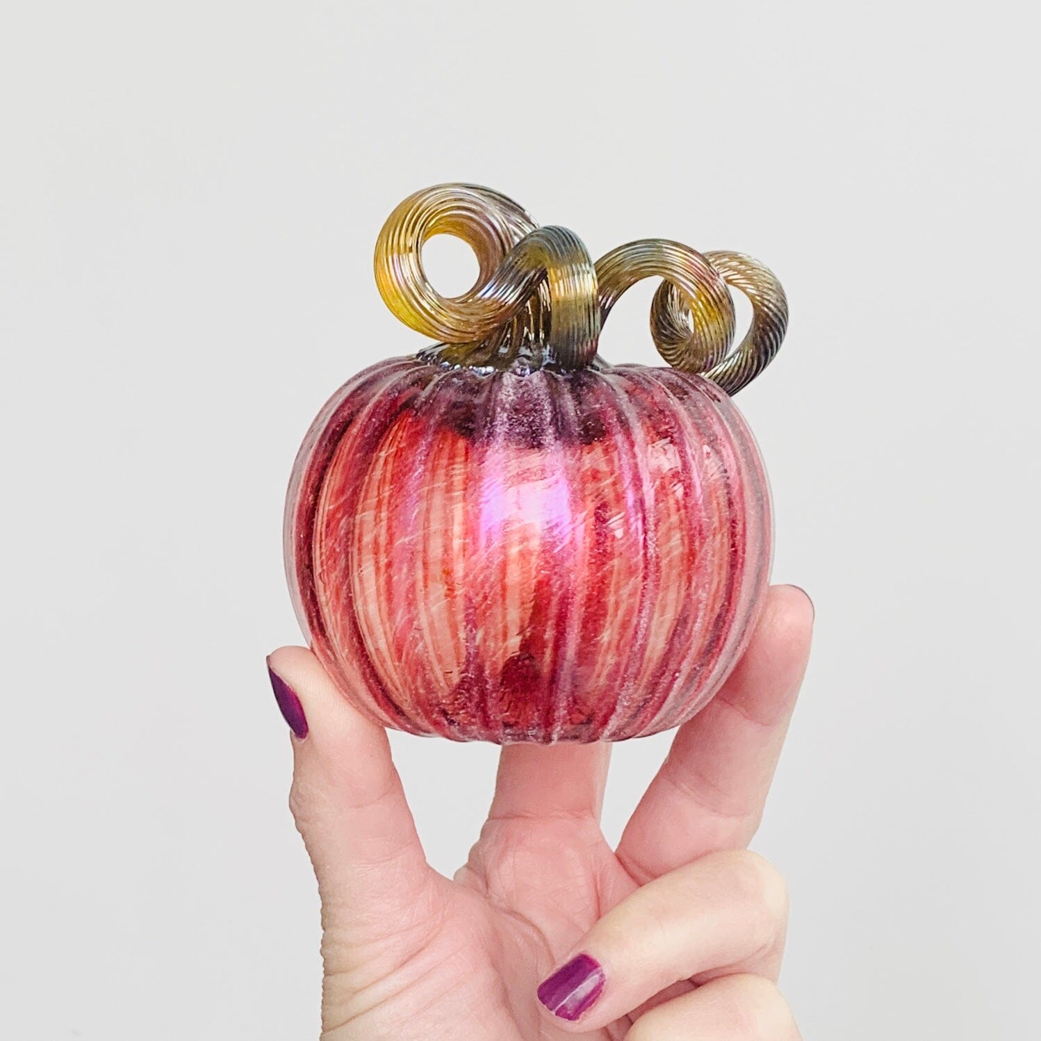 Daily Pumpkin 766 Shimmer Mini Daily Pumpkin Luke Adams Glass Blowing Studio 