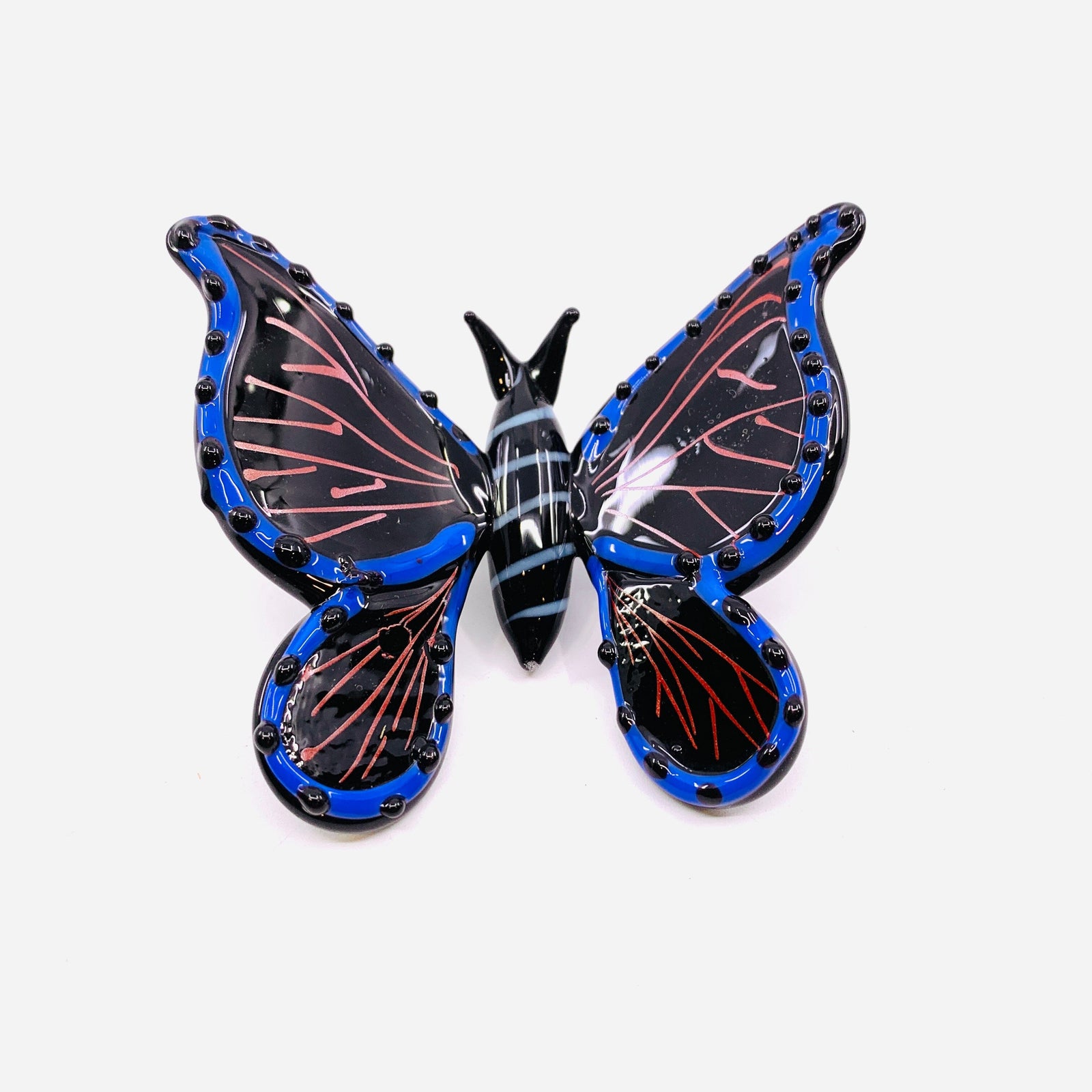 Tabletop Glass Butterfly, Black 121 Alex 